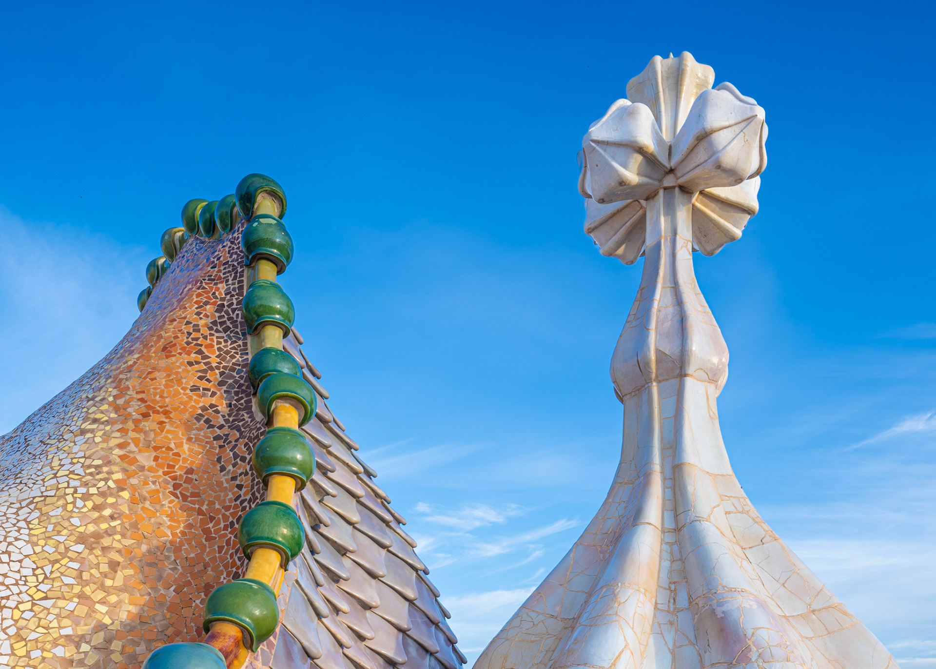 roof terrace with chimneys