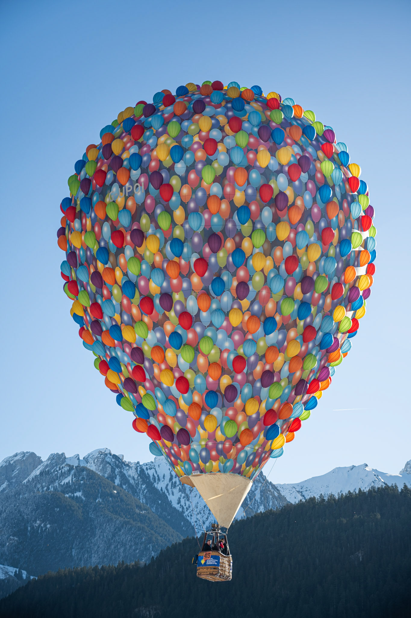 Cameron Balloons - special shape "Up" in front of the Alps