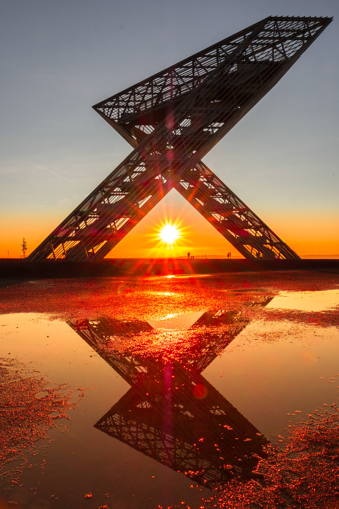 Saar Polygon at sunset