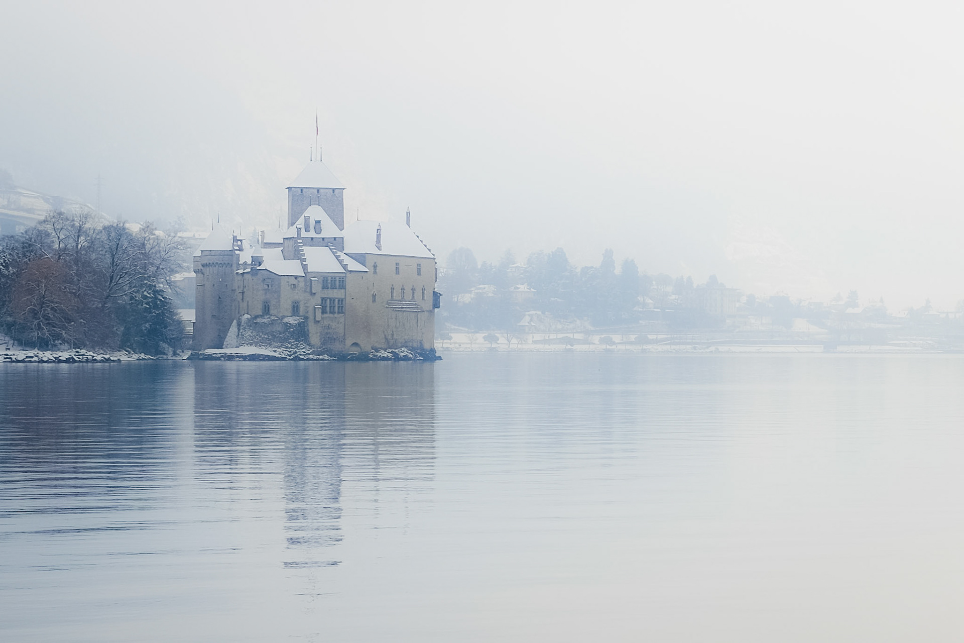Château de Chillon in winter