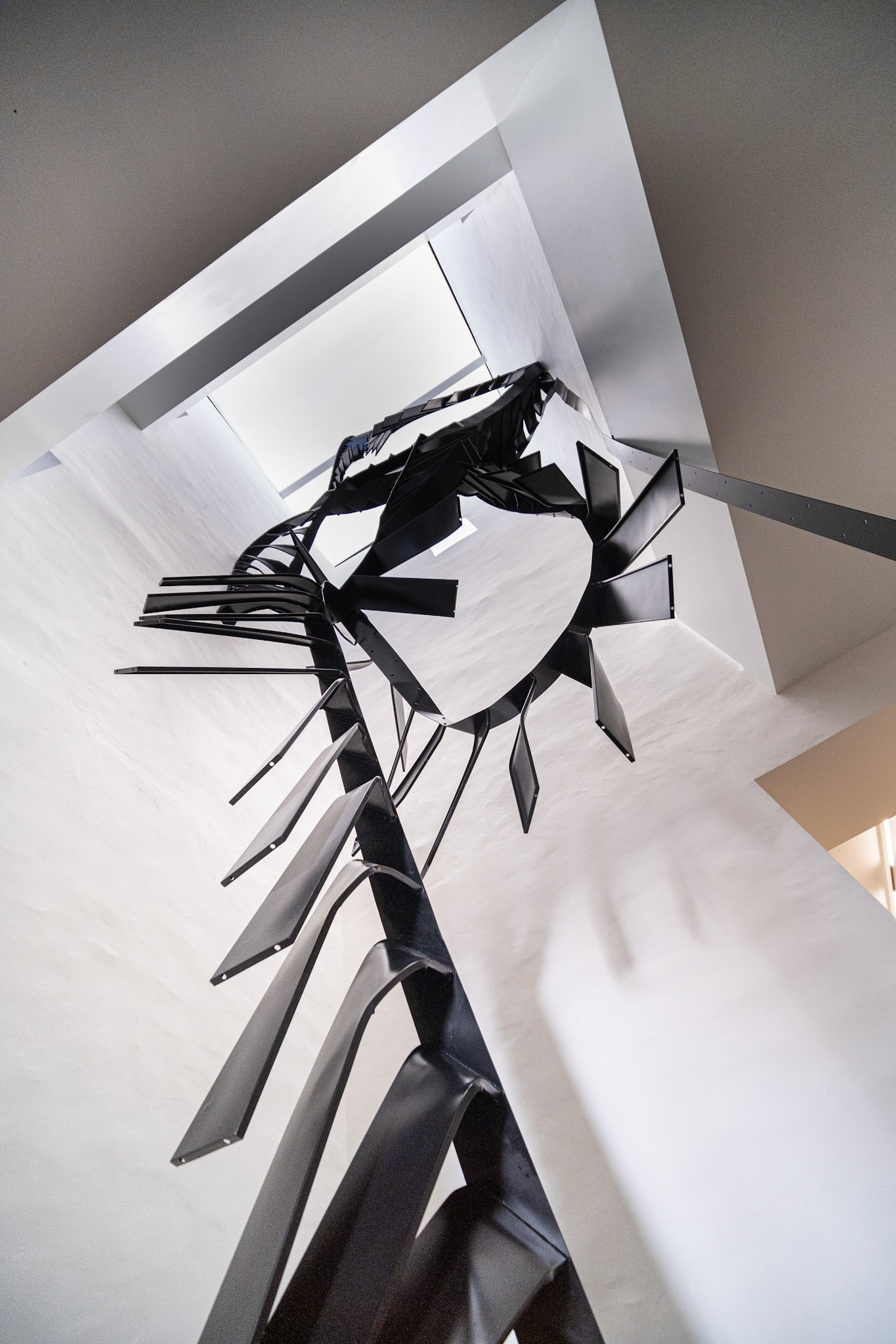 "Stairs" was created by Polish artist Monika Sosnowska in 2017