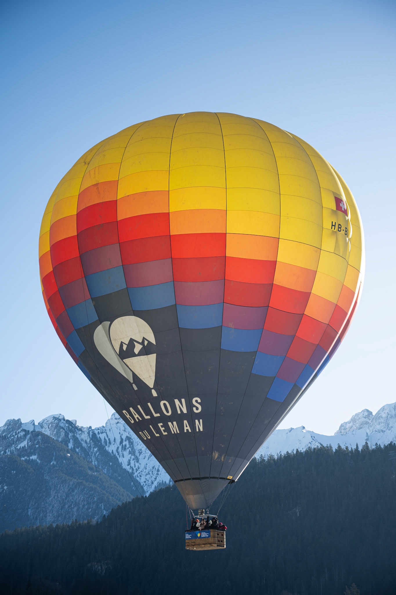 Ballons du Léman with Alps in the background
