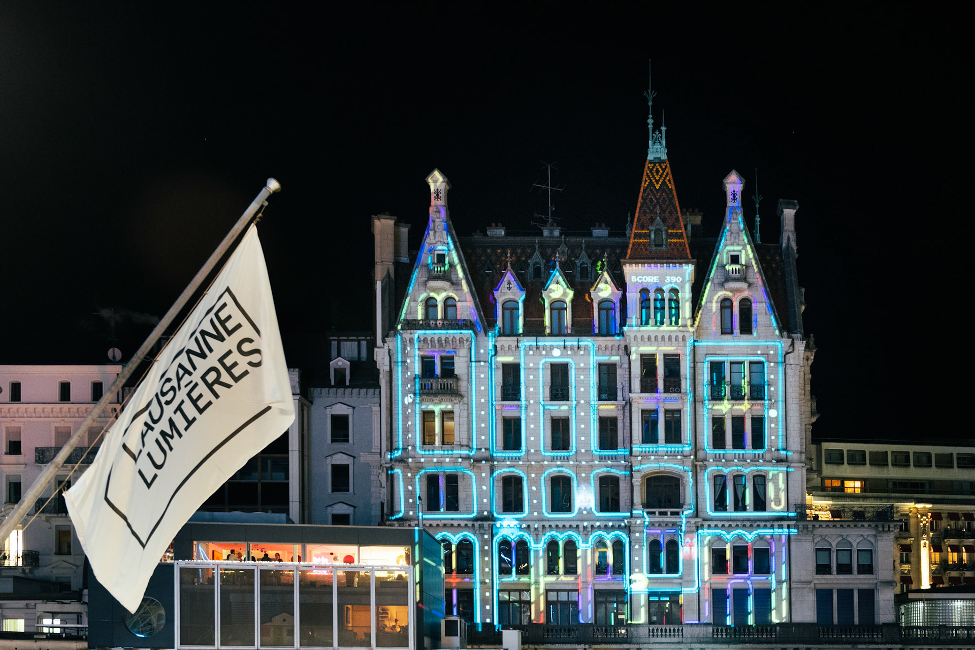 Maison Mercier during Lausanne Lumières 2021