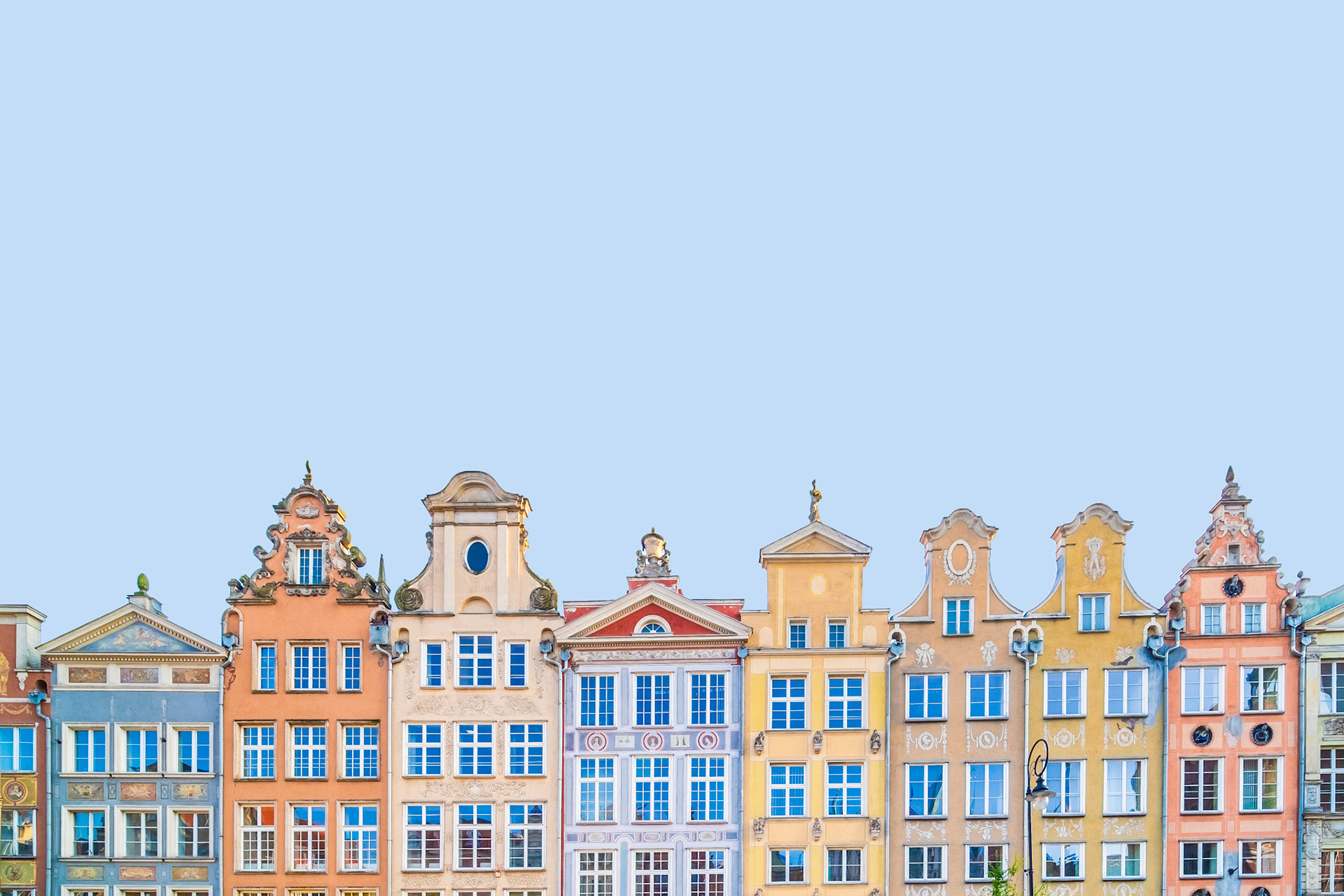 facades on Gdansk's Long Market