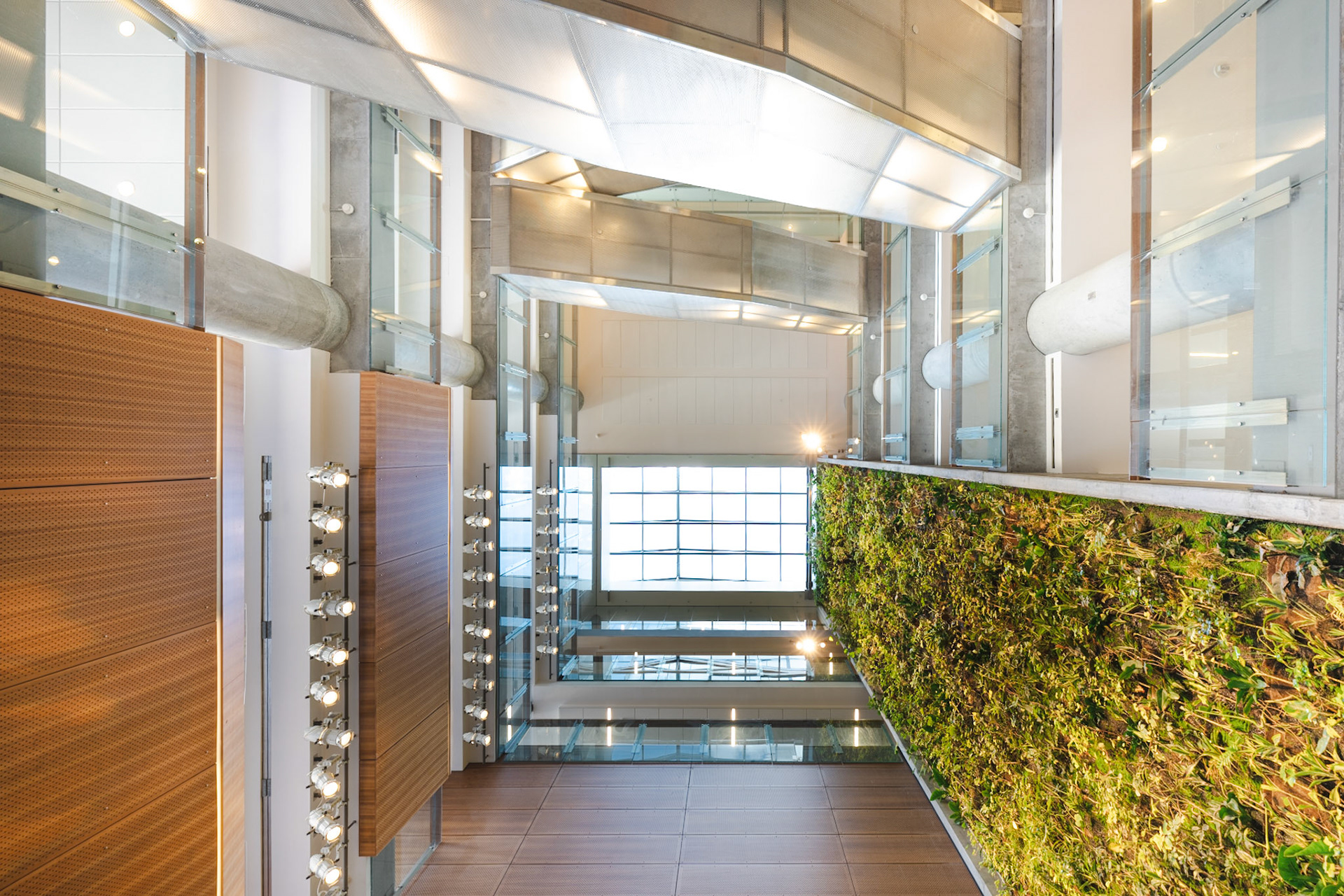 Faculty of Social Sciences - atrium with living wall