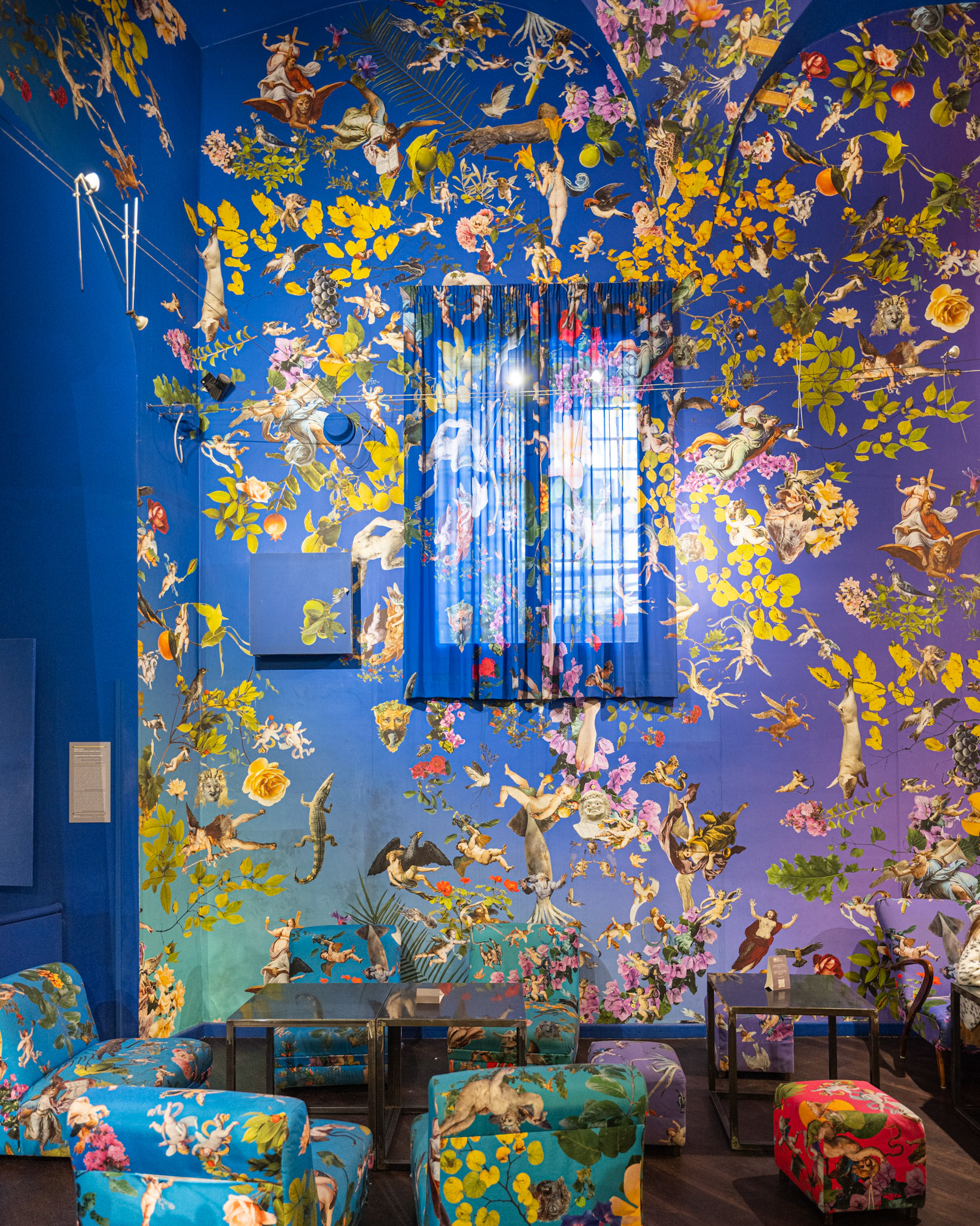 Chiostro cafeteria with art installation "A Pleasure Palace"