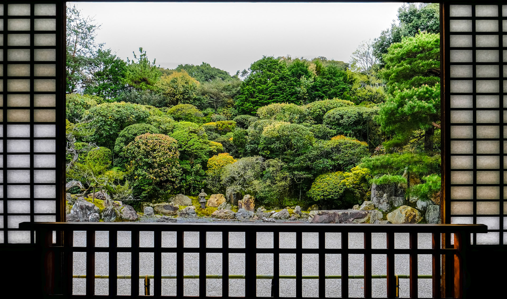 Crane and Turtle Garden, as seen from the veranda of the main hall