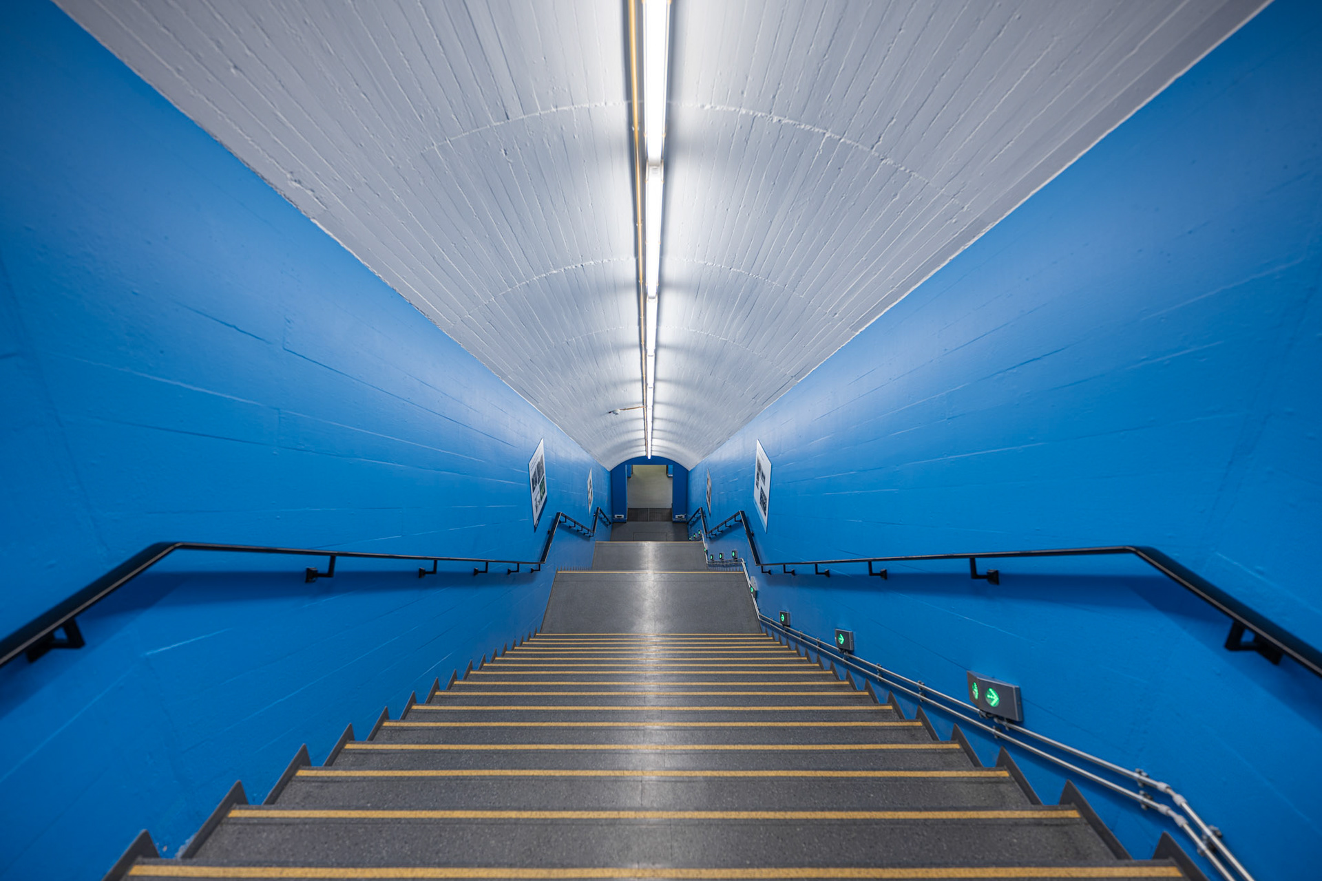 staircase to the control room