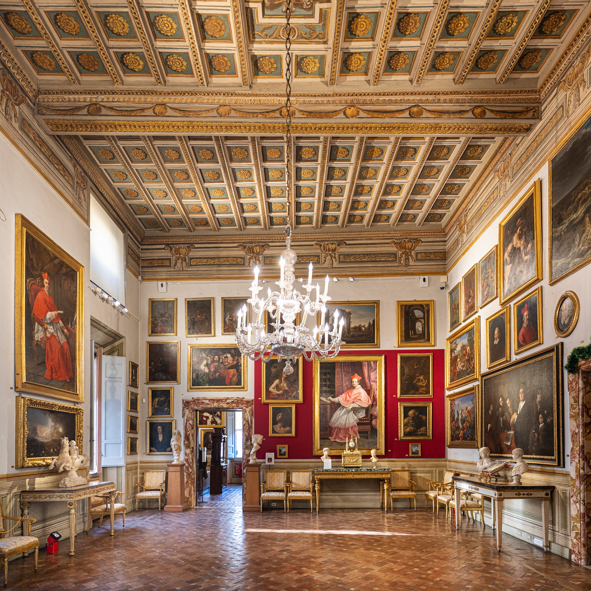 Room 1 with painting of Cardinal Bernardino Spada, Guido Reni (1631)
