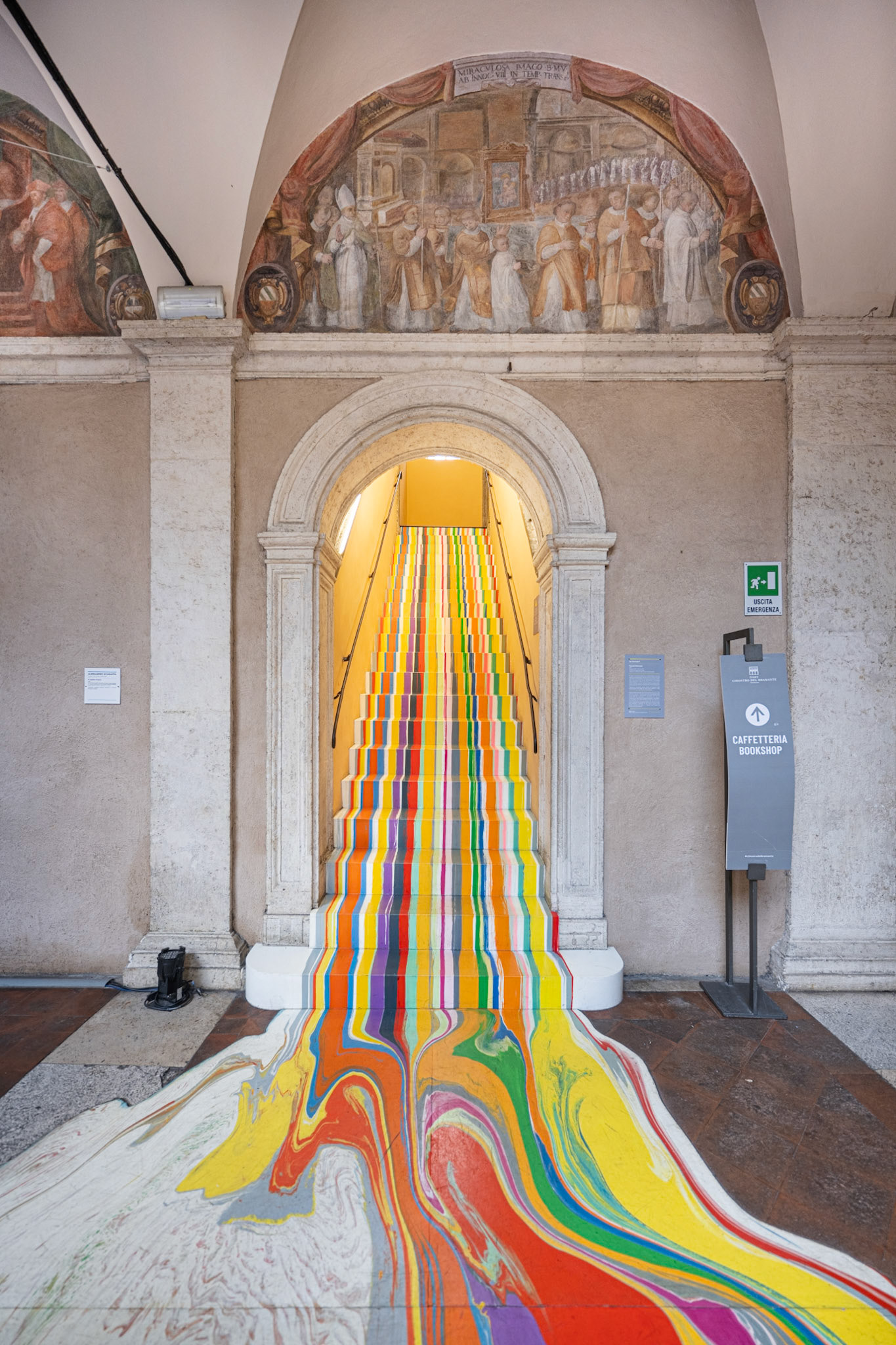 "Poured Staircase" by British artist Ian Davenport