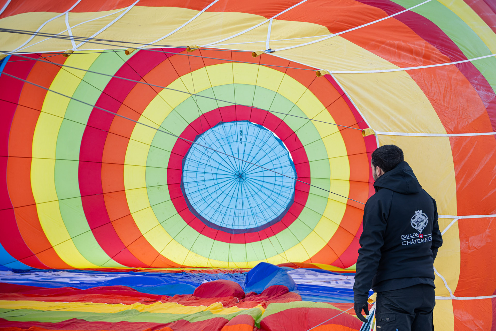 inside of a balloon from Ballons Château-d'Œx