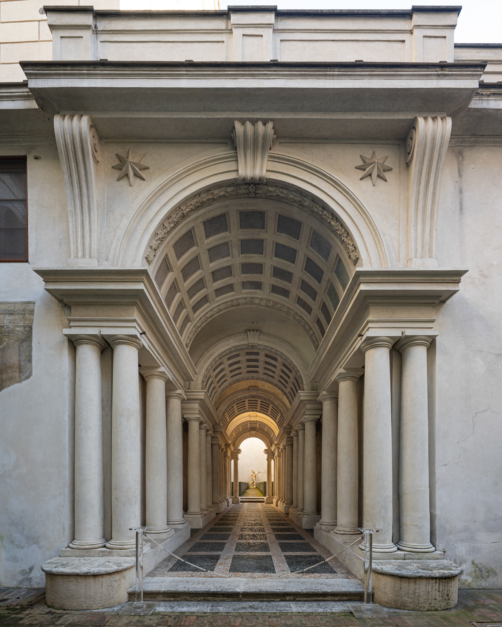 Colonnade of Perspective, designed by Francesco Borromini in 1653