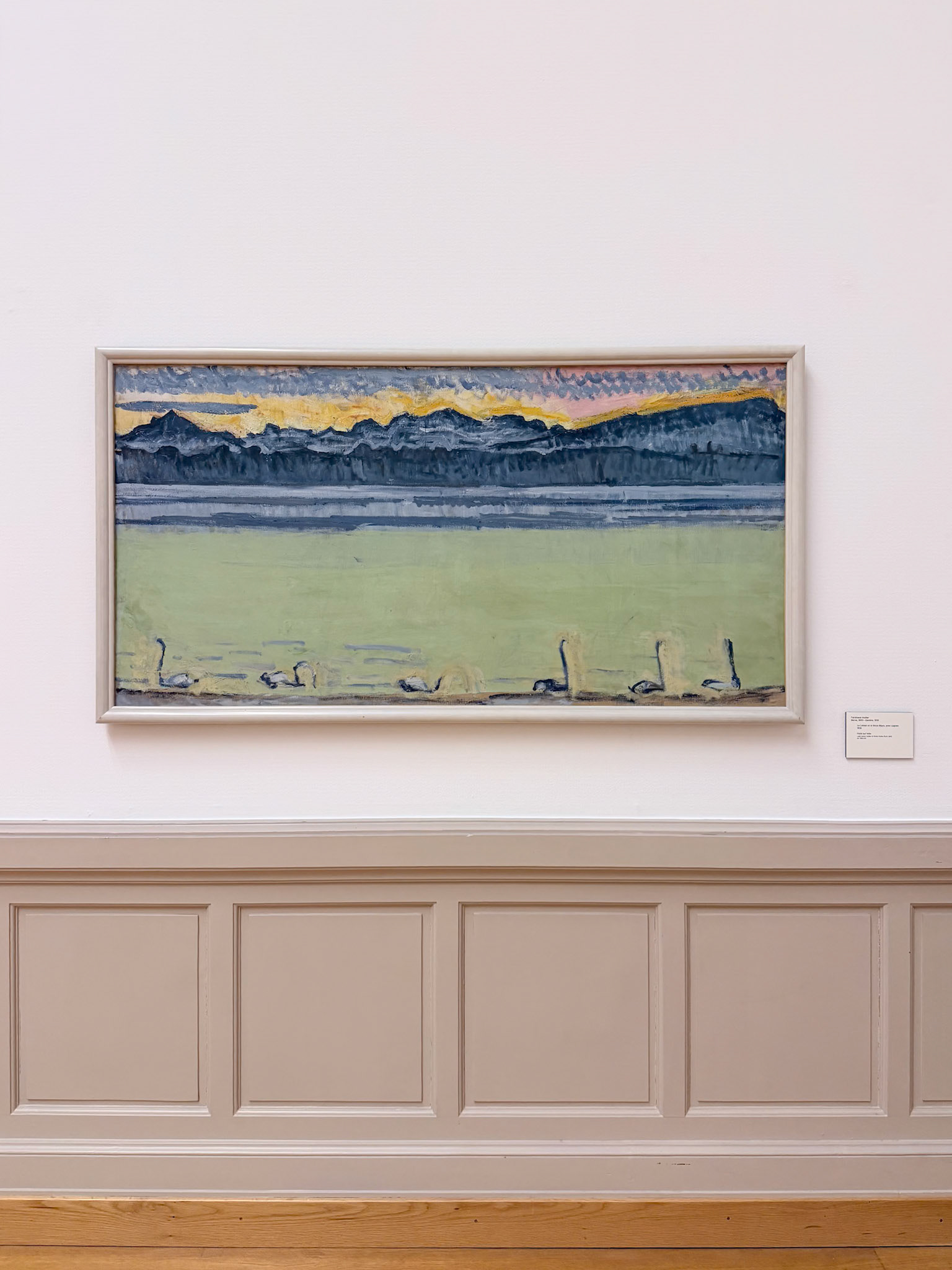 "Le Léman et le Mont Blanc avec cygnes", Ferdinand Hodler