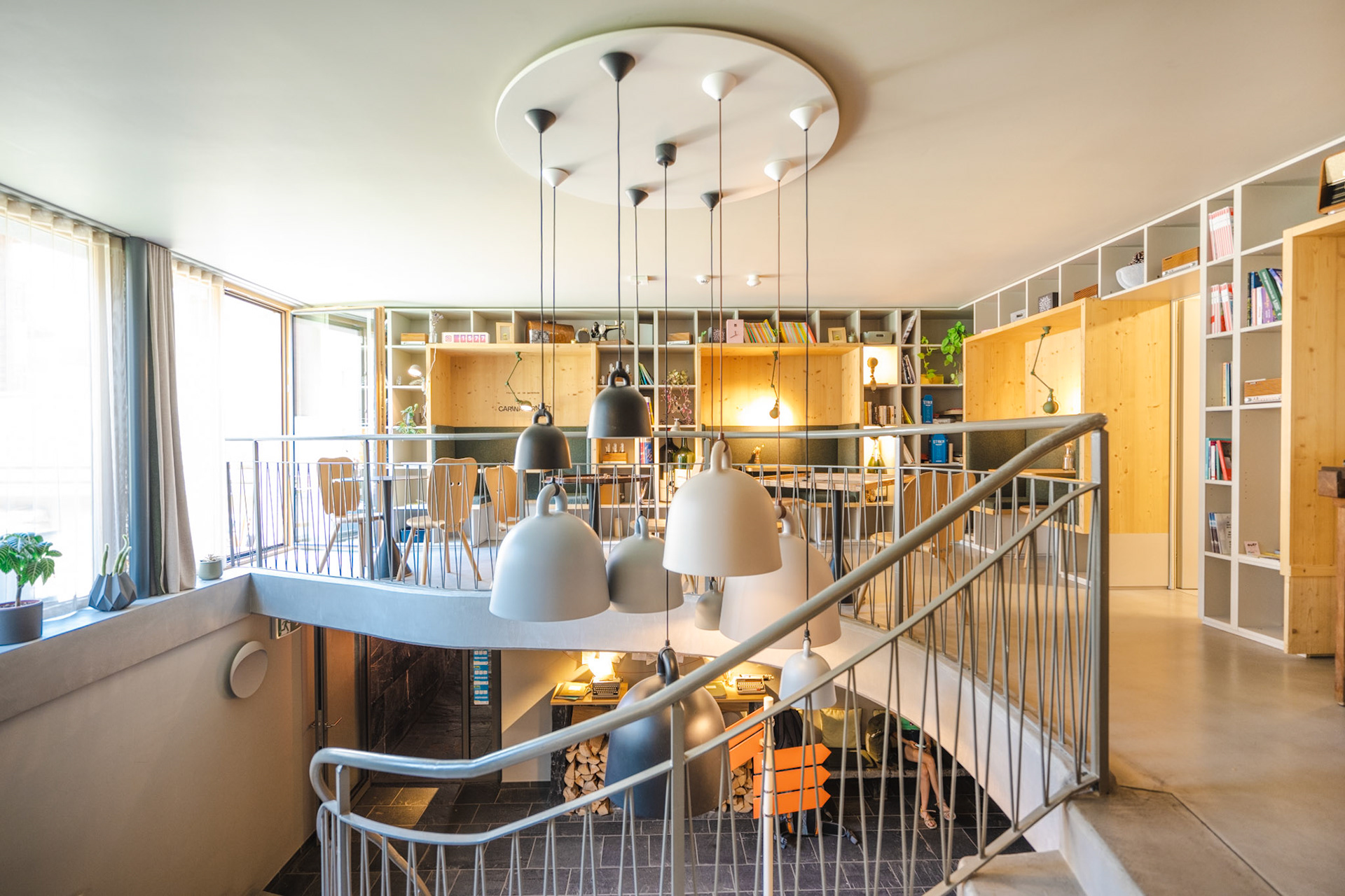 reception area, upper floor