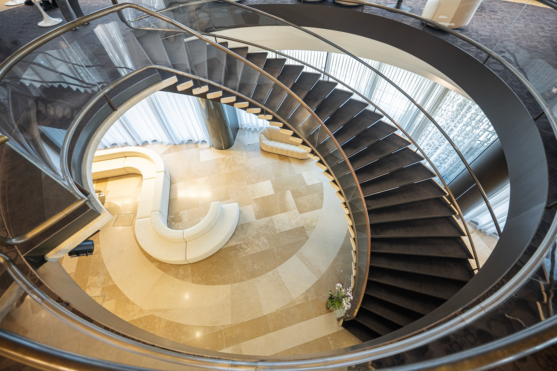 staircase leading to the first floor