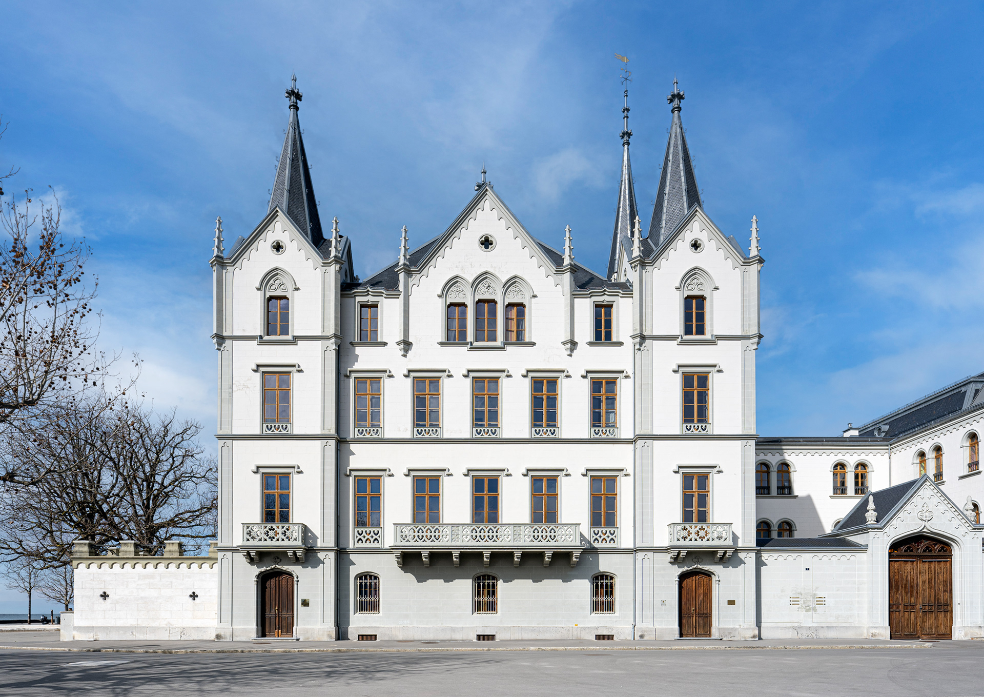 Neo-Gothic Architecture - Château de l'Aile, Vevey