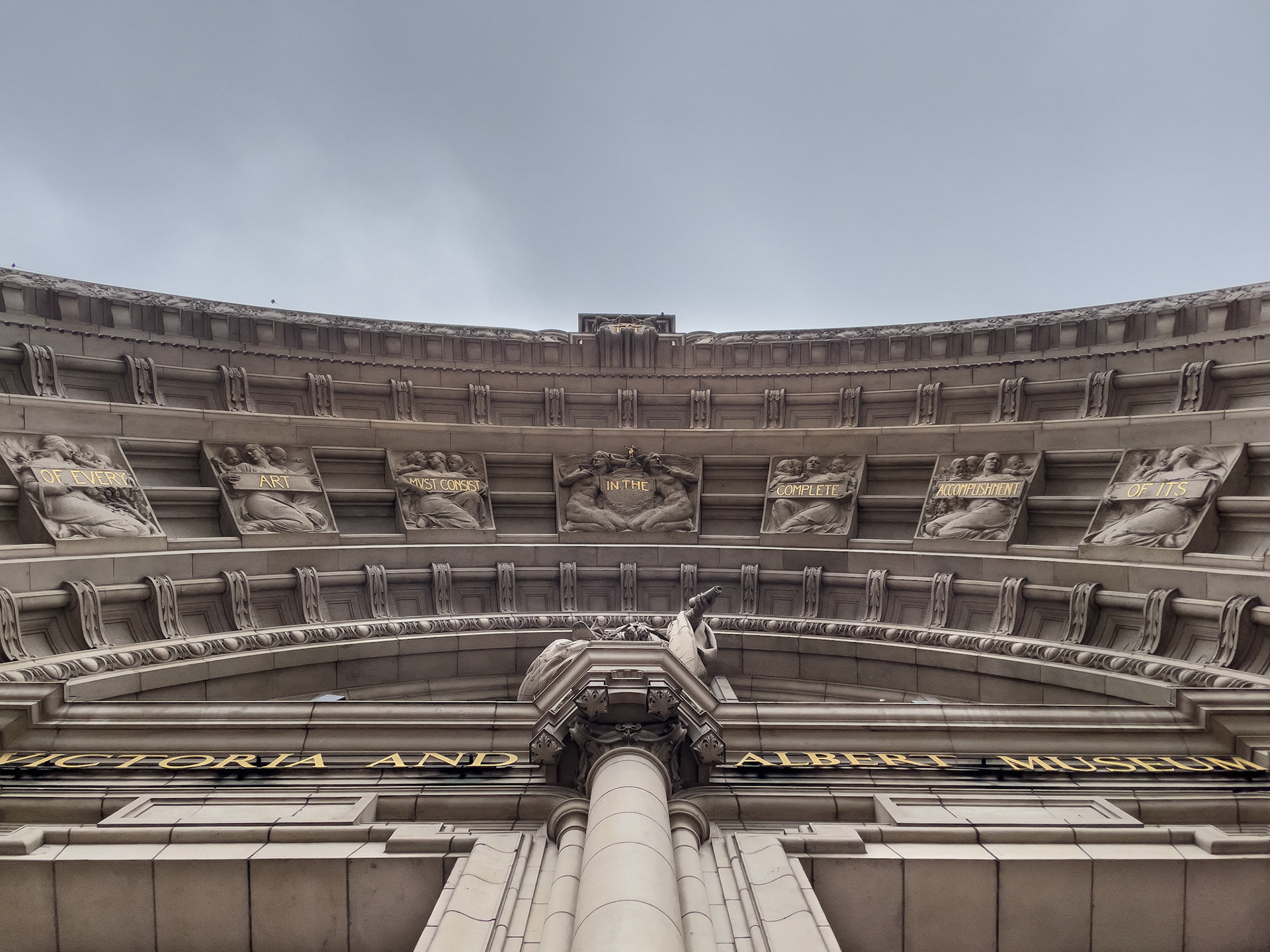 Victoria and Albert Museum Main Entrance - constructed between 1899 and 1909 to plans by Aston Webb