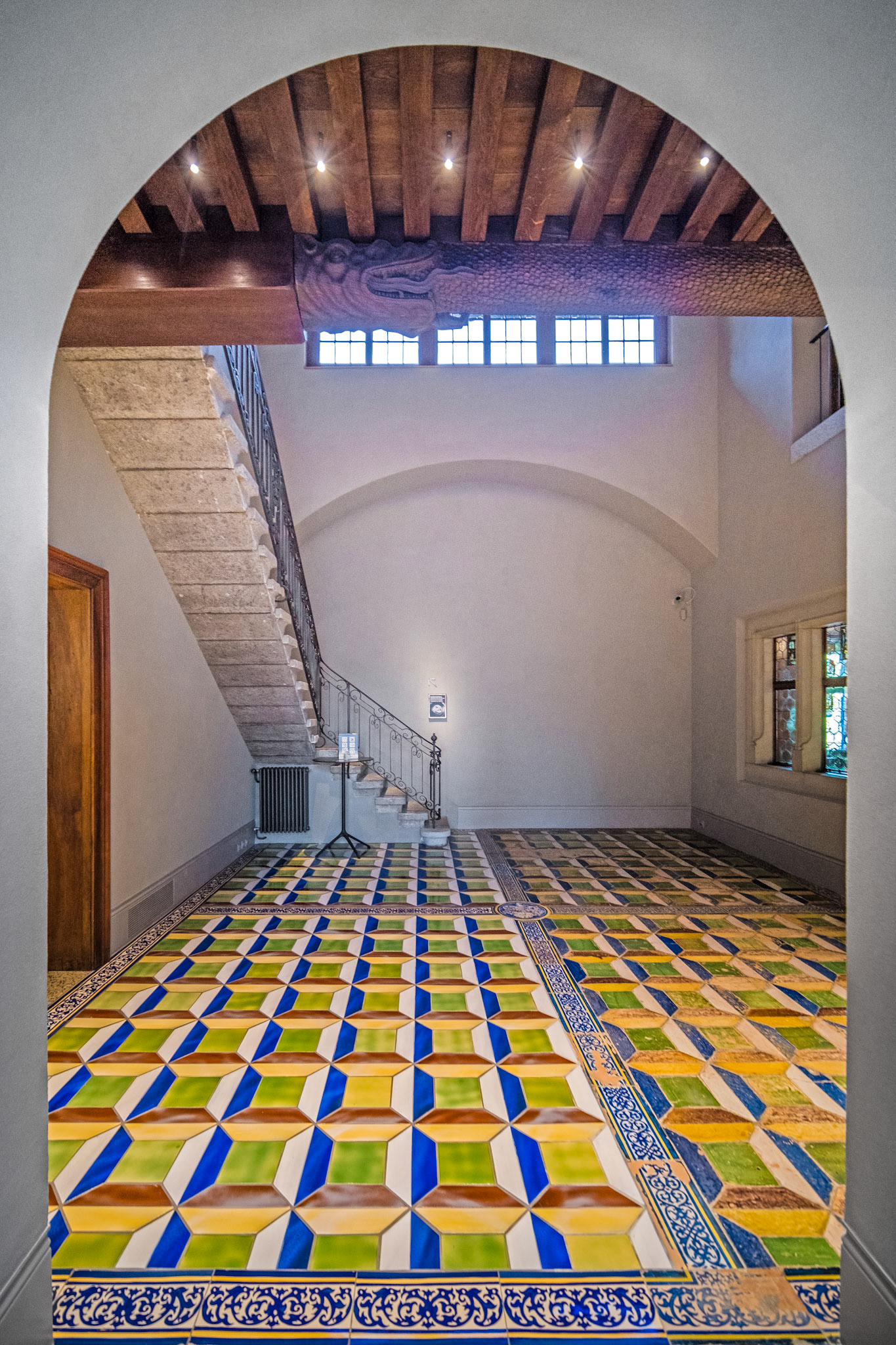 Landesmuseum Zürich - west wing with the decorative tiled floors from 1898