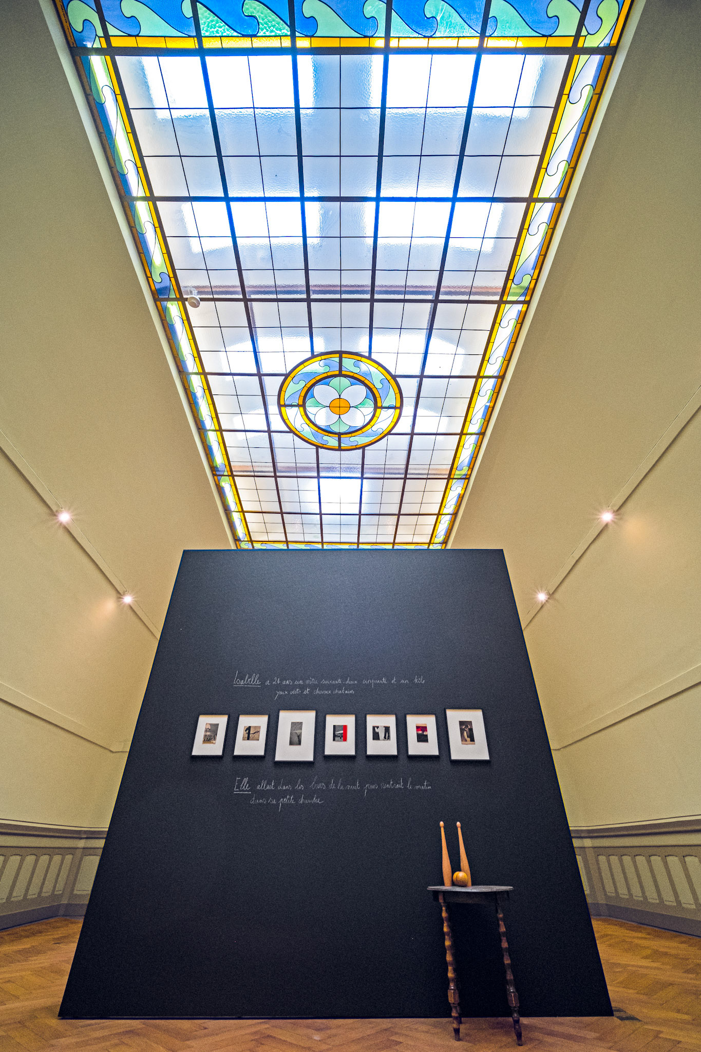 Musée des Beaux-Arts du Locle - ceiling with stained glass windows