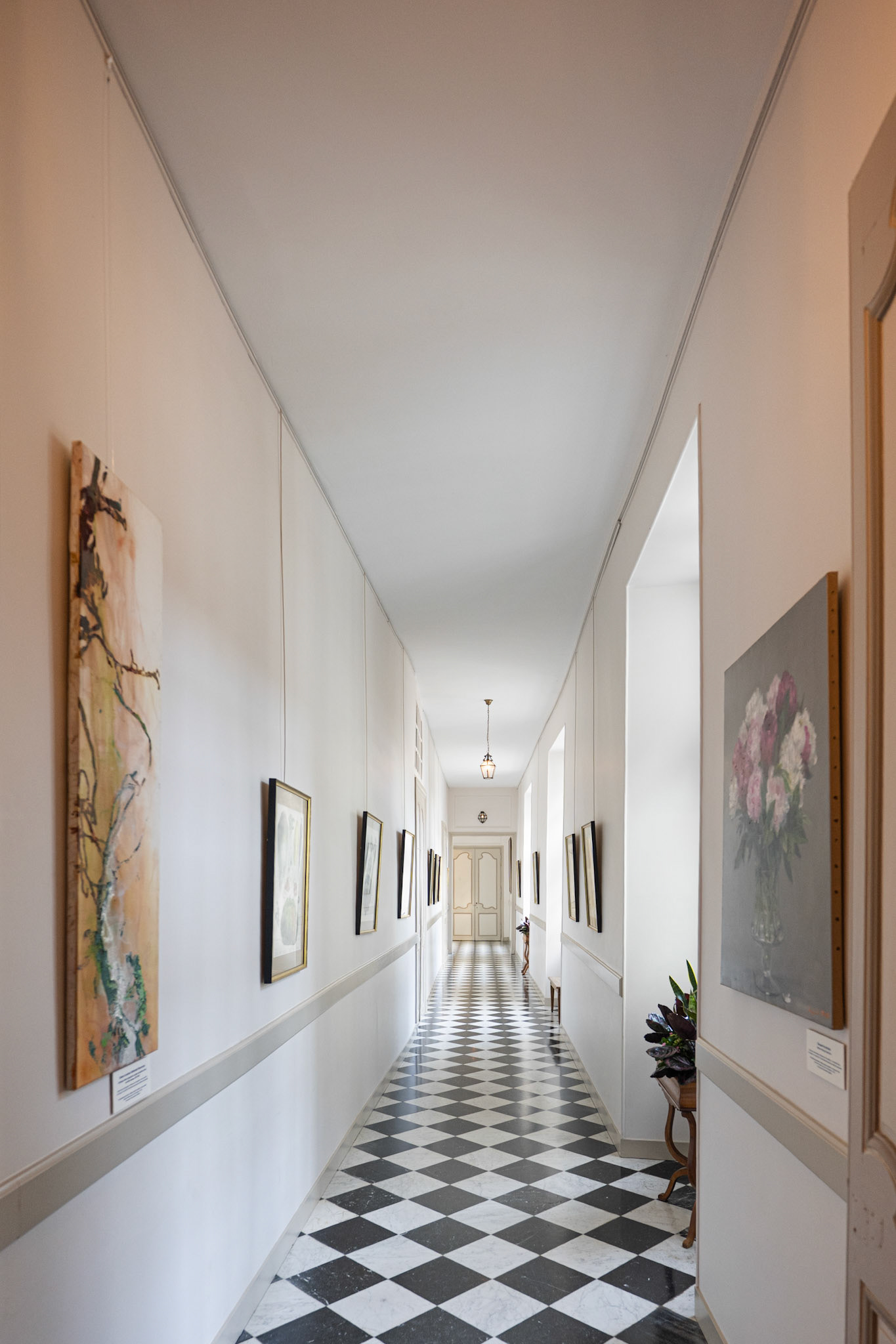 passage with artworks