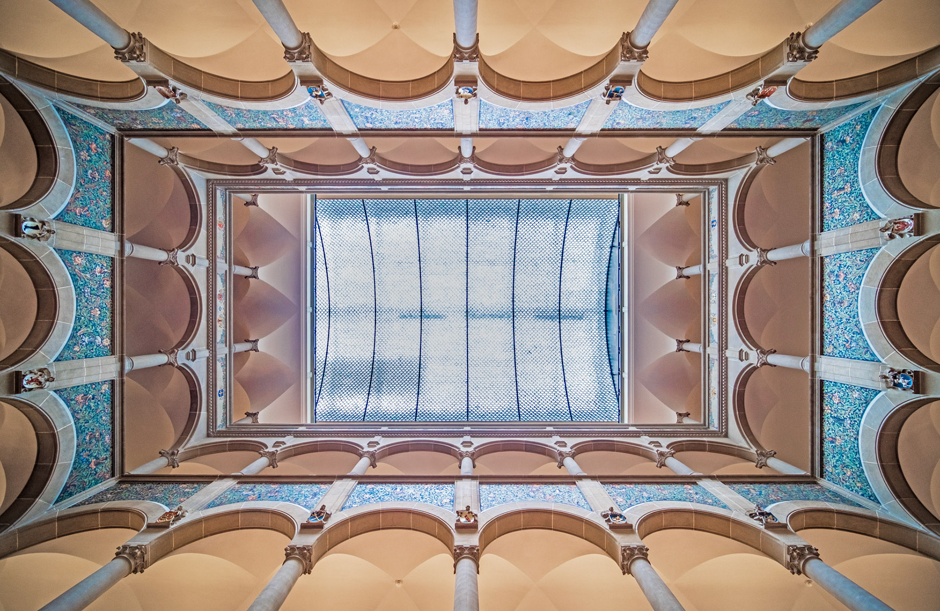 Stadthaus Zürich - ceiling with Falconnier Hollow Glass Bricks