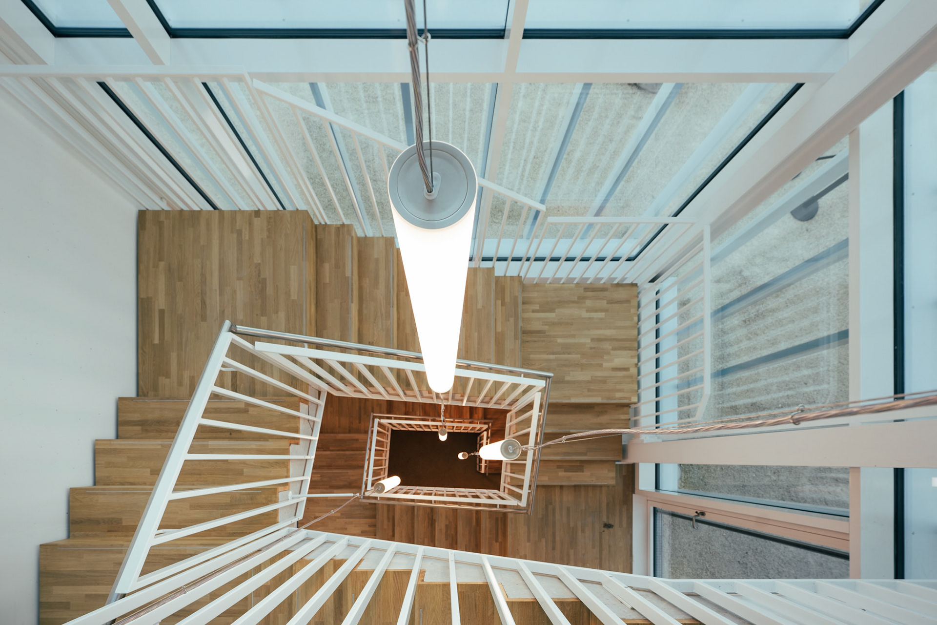 spiral staircase at the Bâtiment DLL EL
