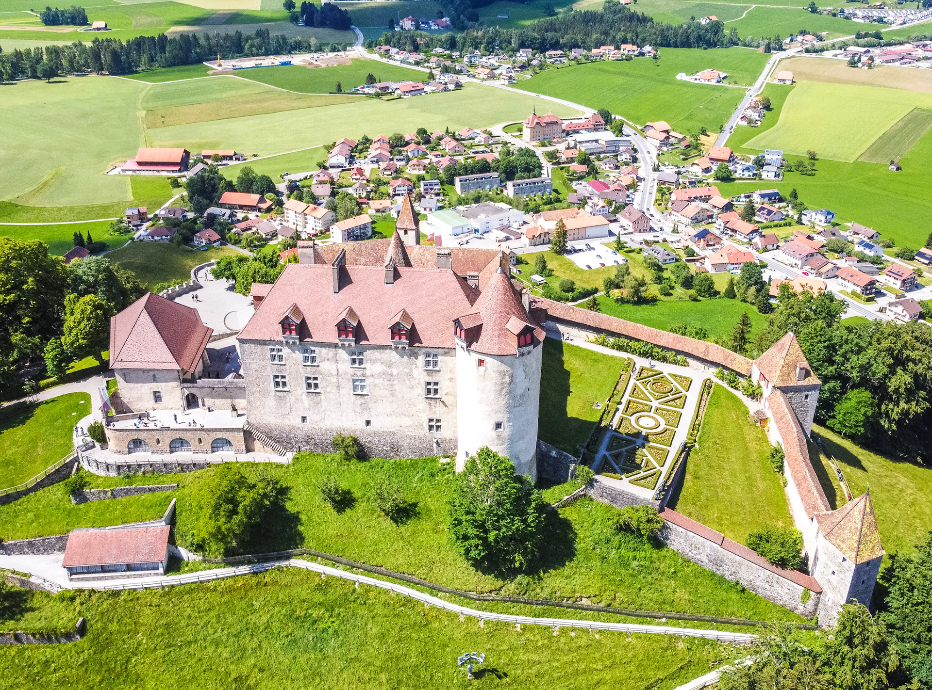 Château de Gruyères in summer