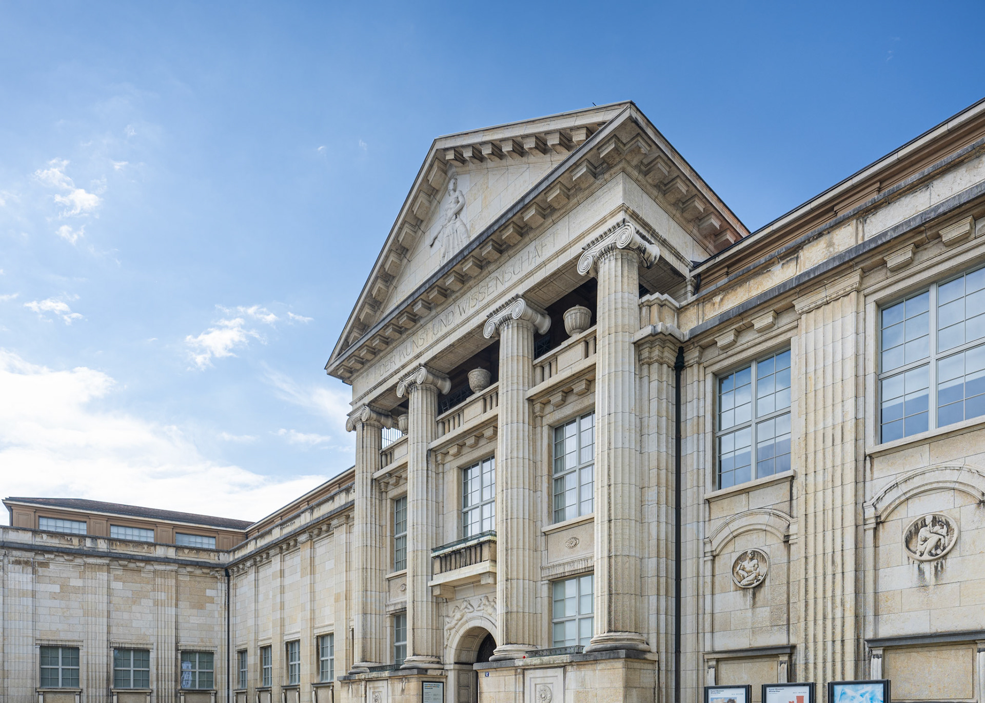 facade with temple portico