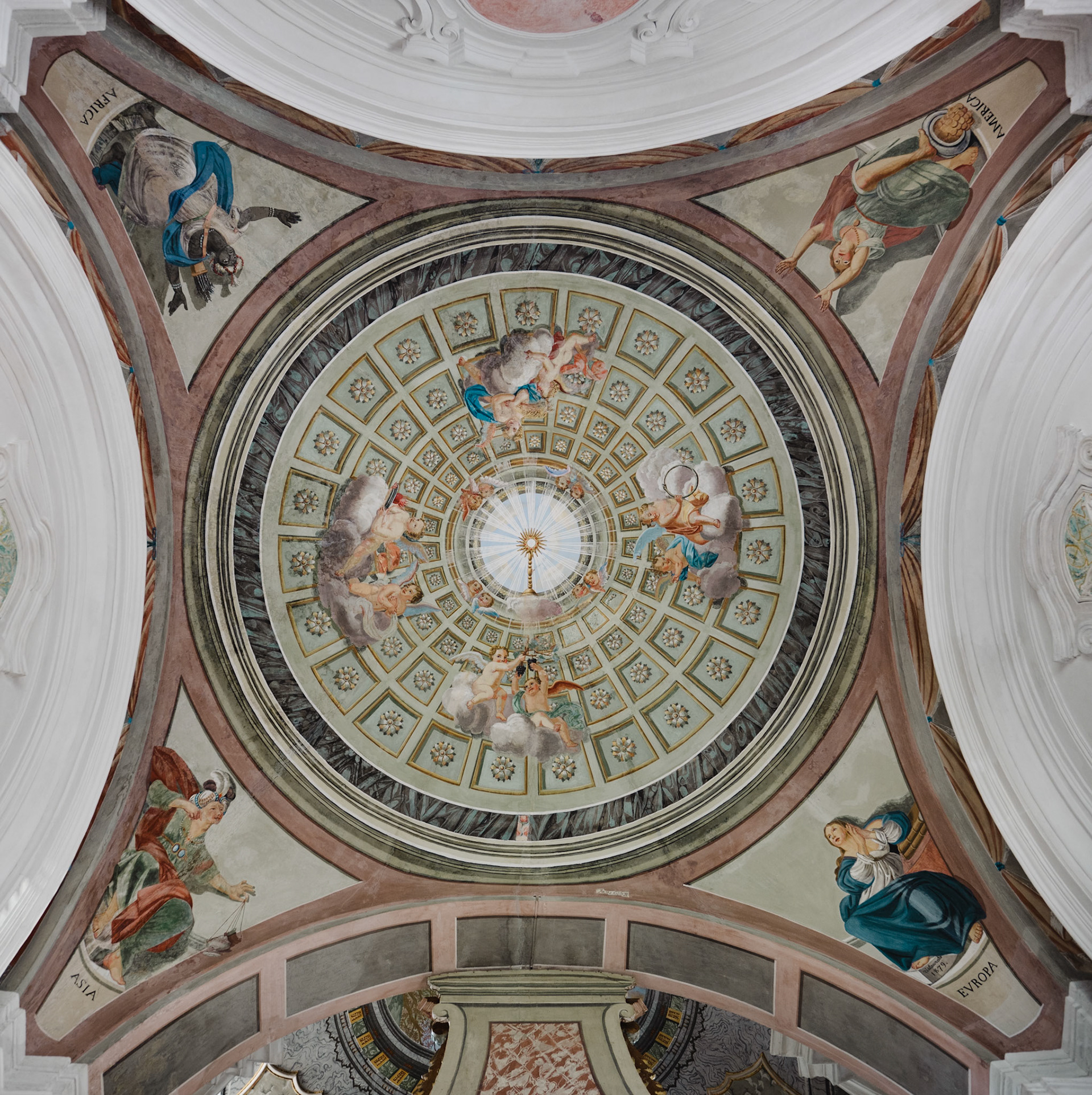Oratorio di Sant'Anna - ceiling painting by by Carlo Peirani