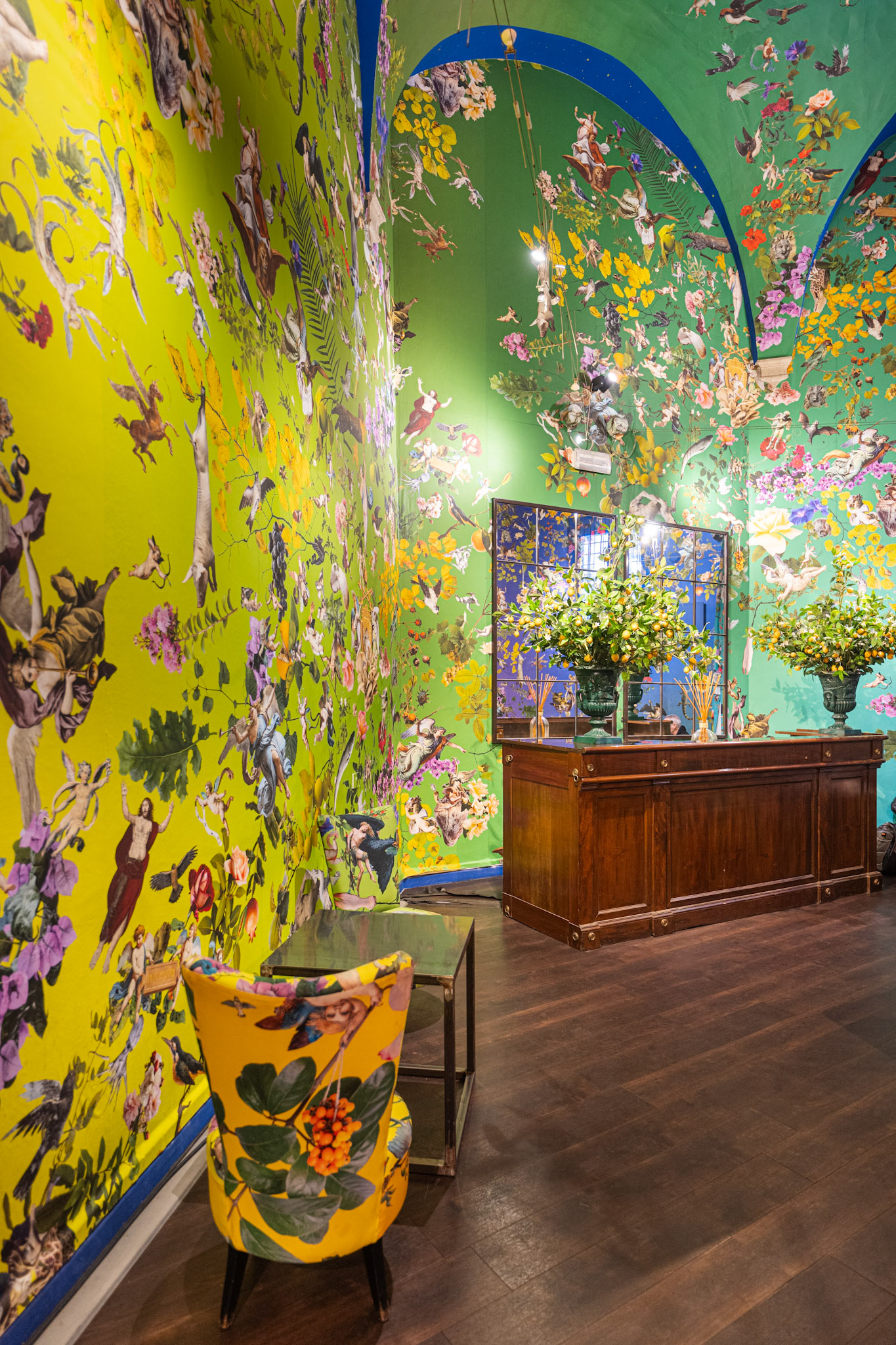 Chiostro cafeteria with art installation "A Pleasure Palace"