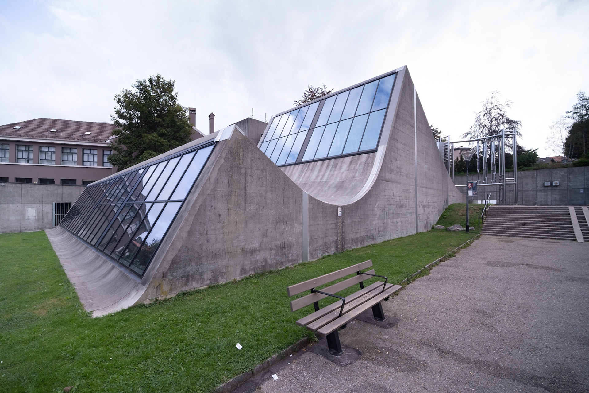 Museum windows inside the municipal park