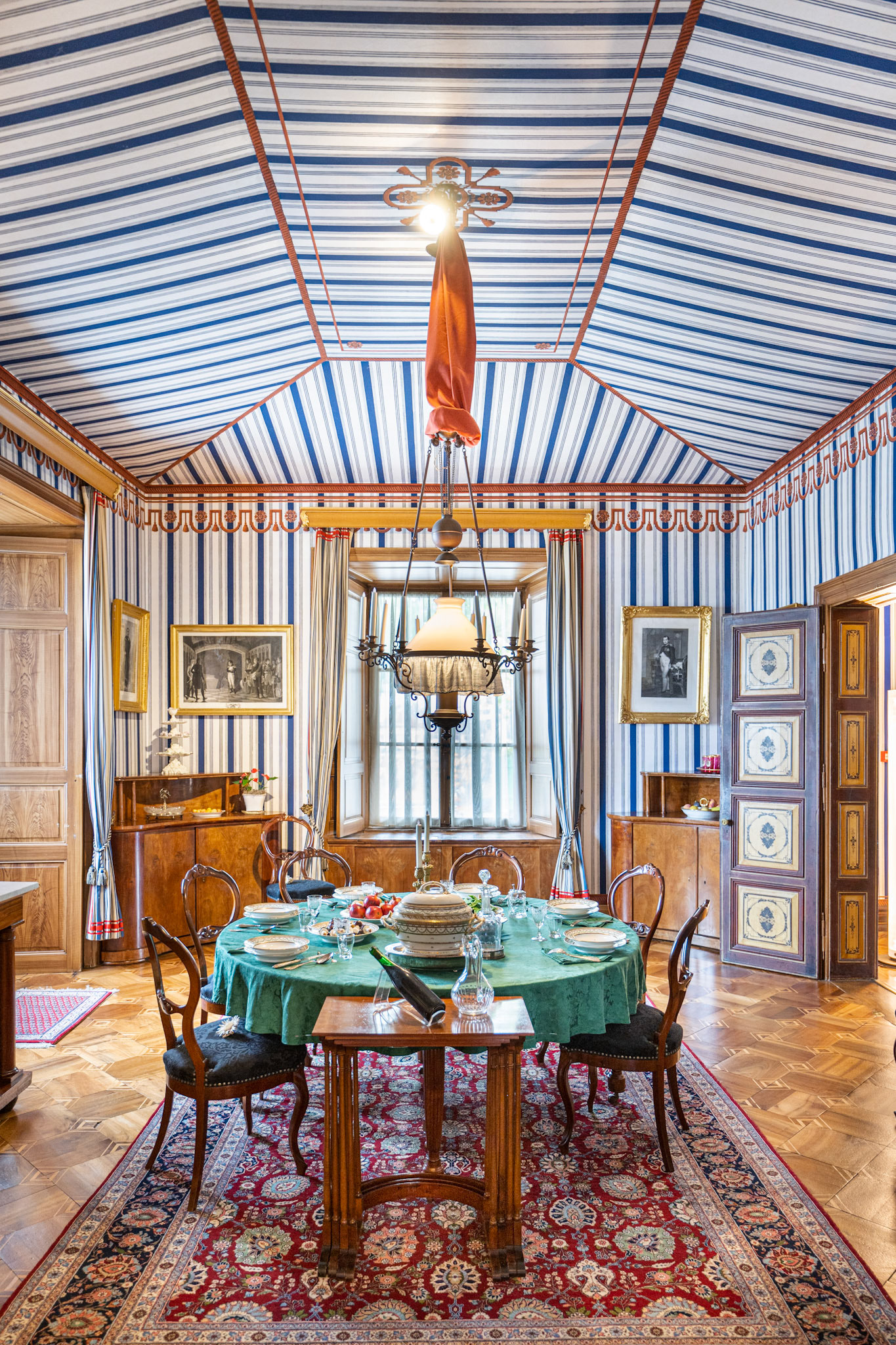 tented dining room