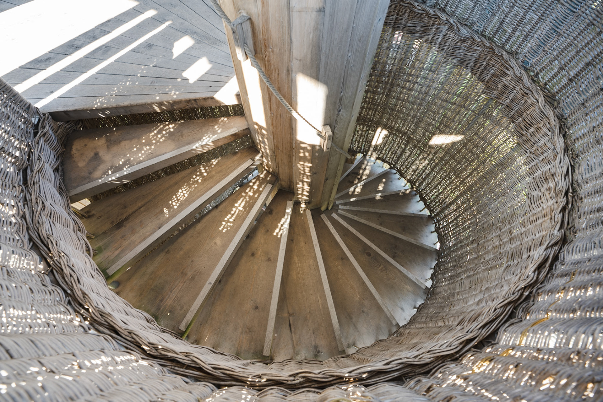 Reussdelta observation tower stairs