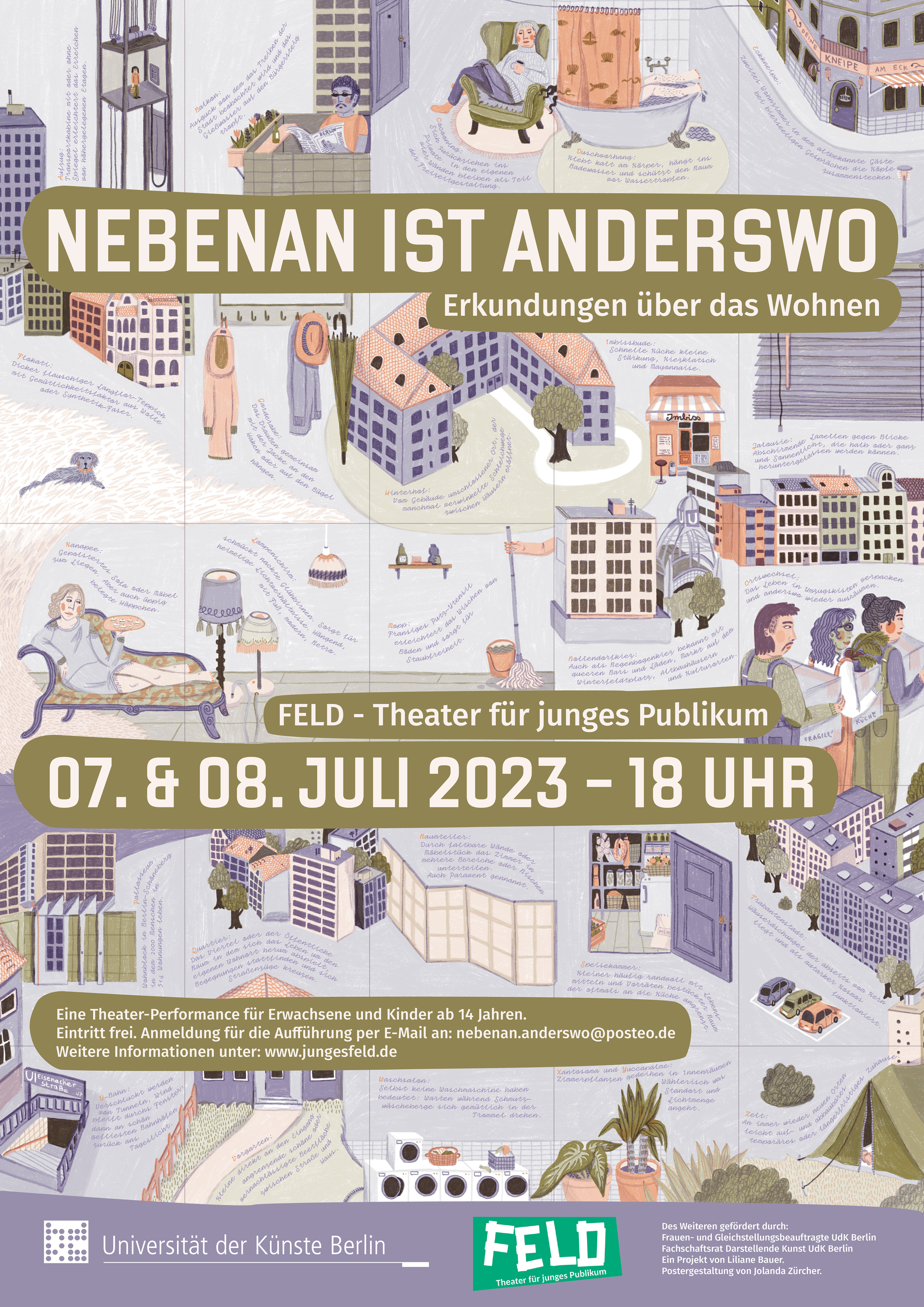 Nebenan ist Anderswo, Poster, 2023