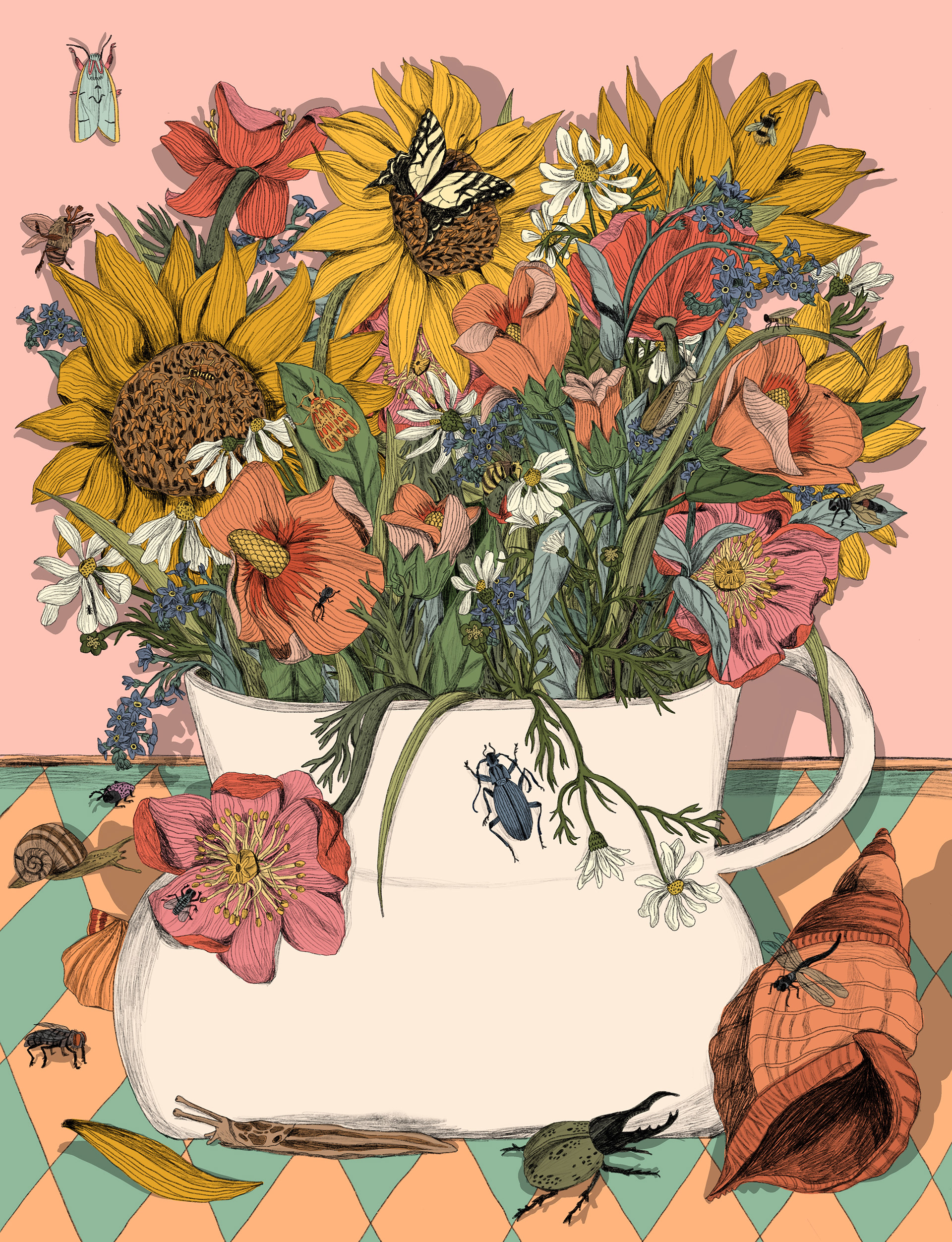 flowers & friends II, July 2021