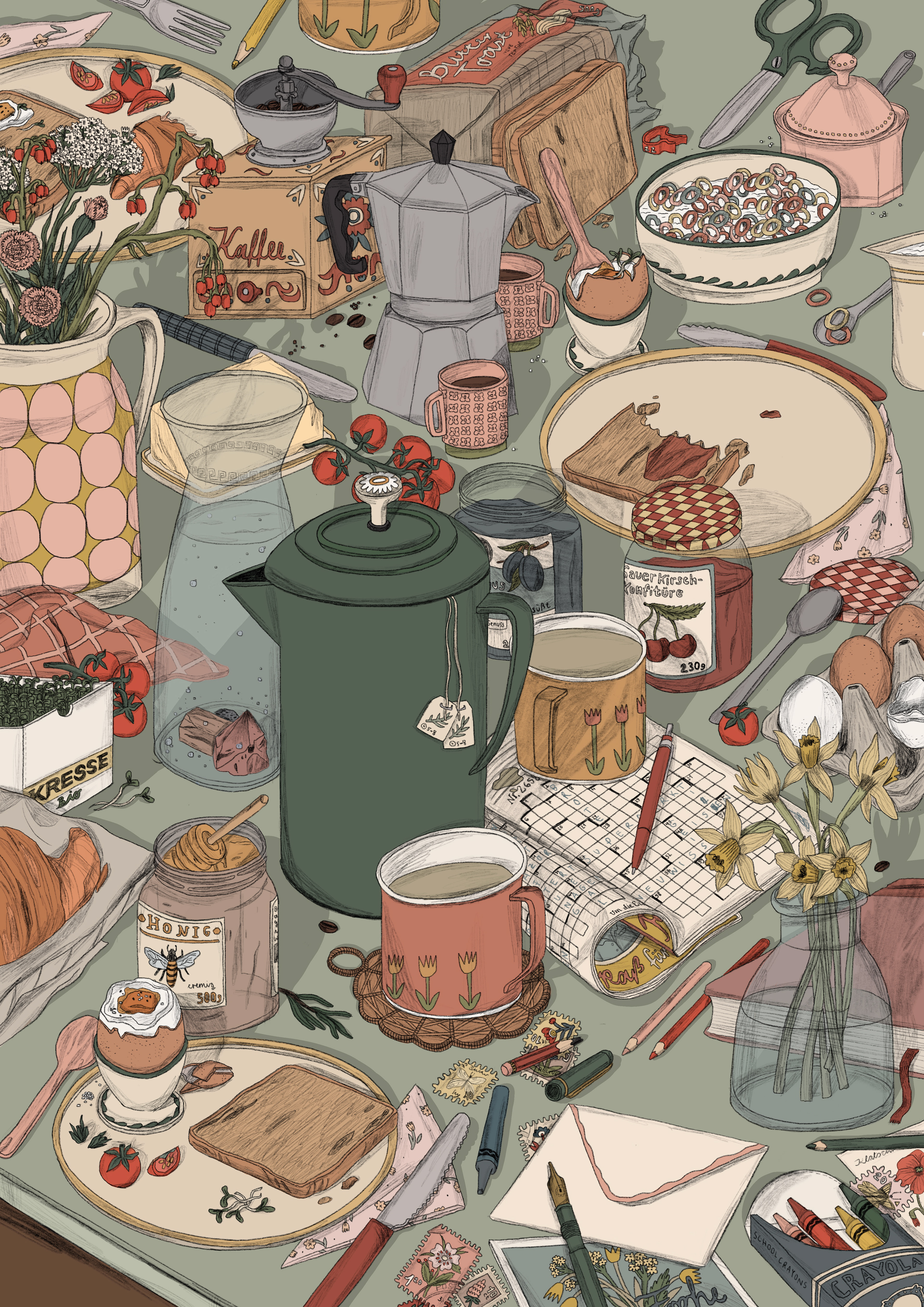 Breakfast with Riddle Still life, 2023