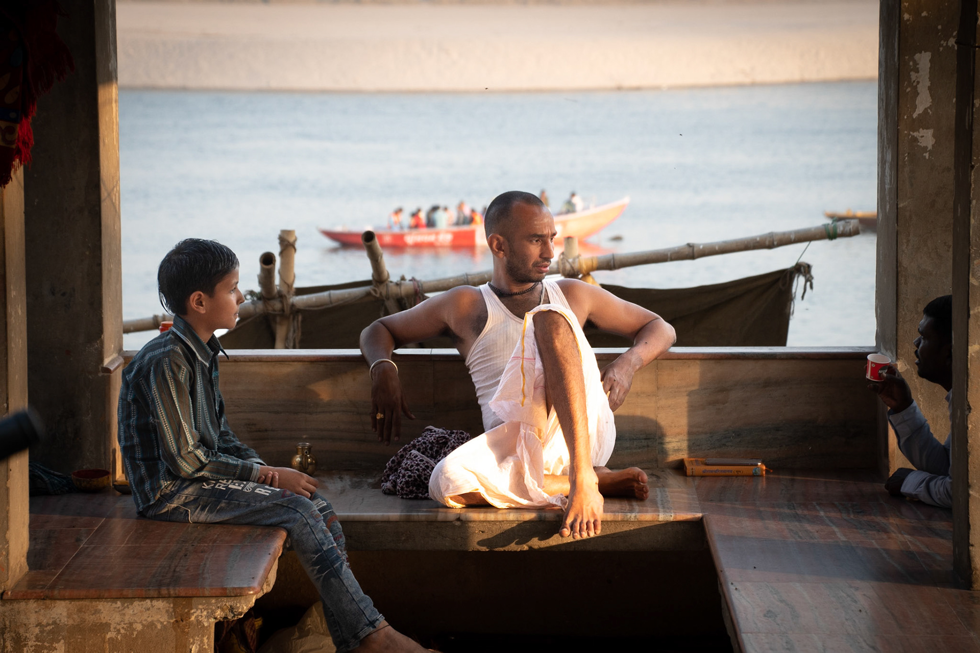 Marikanka Ghat and Ganga, Kashi, India