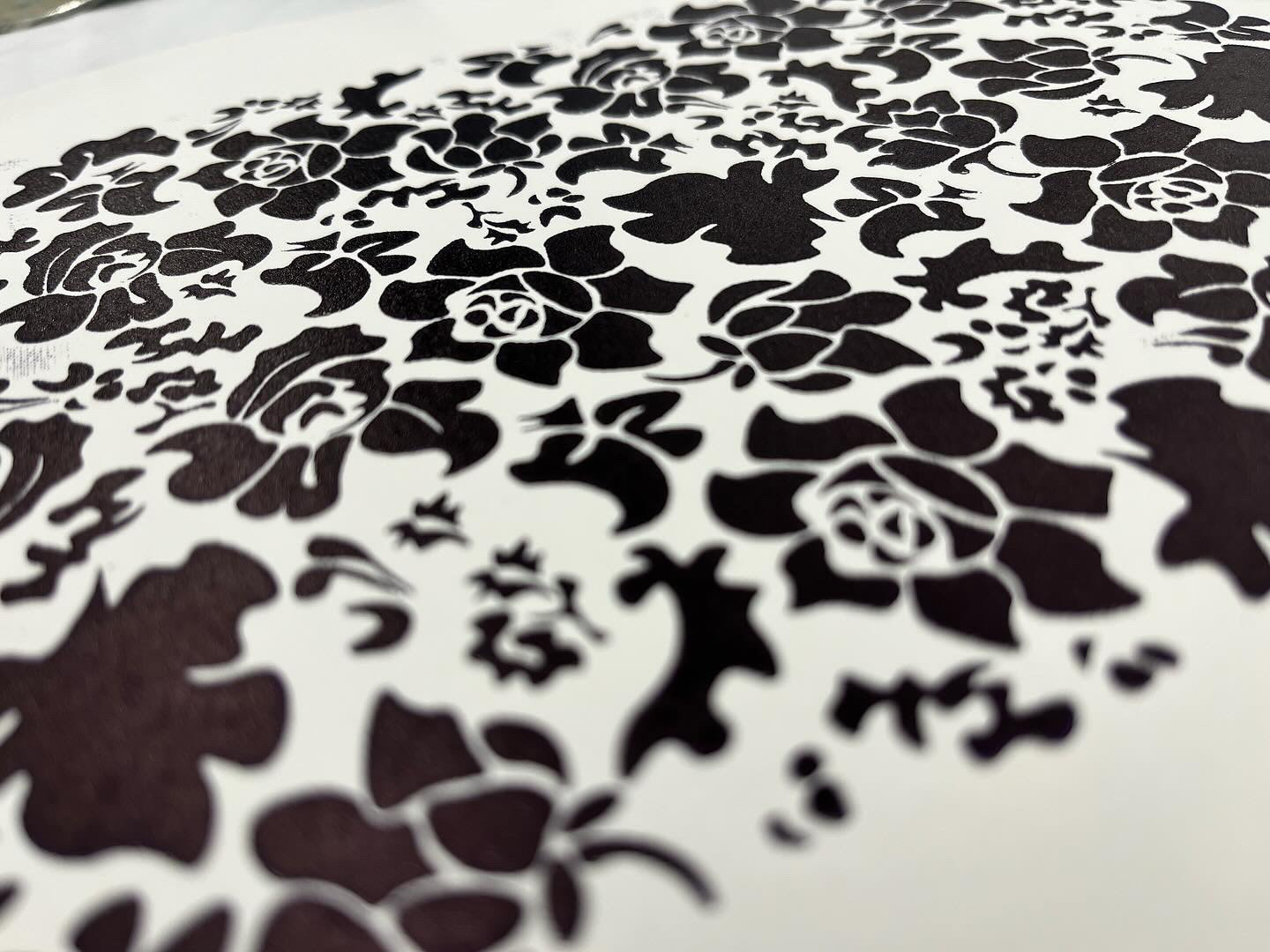 lasercut lino print