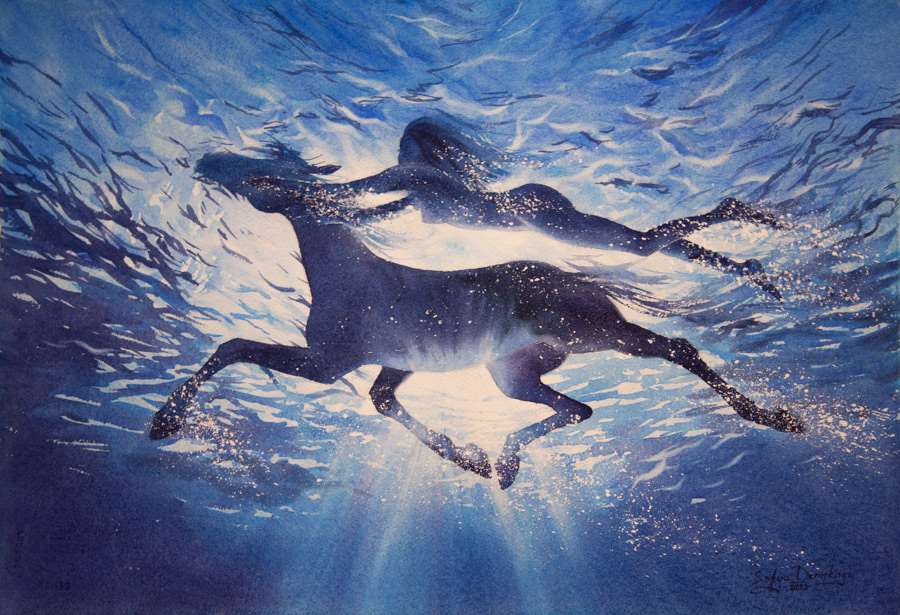 Unity, watercolor, 38 x 56 cm, 2022