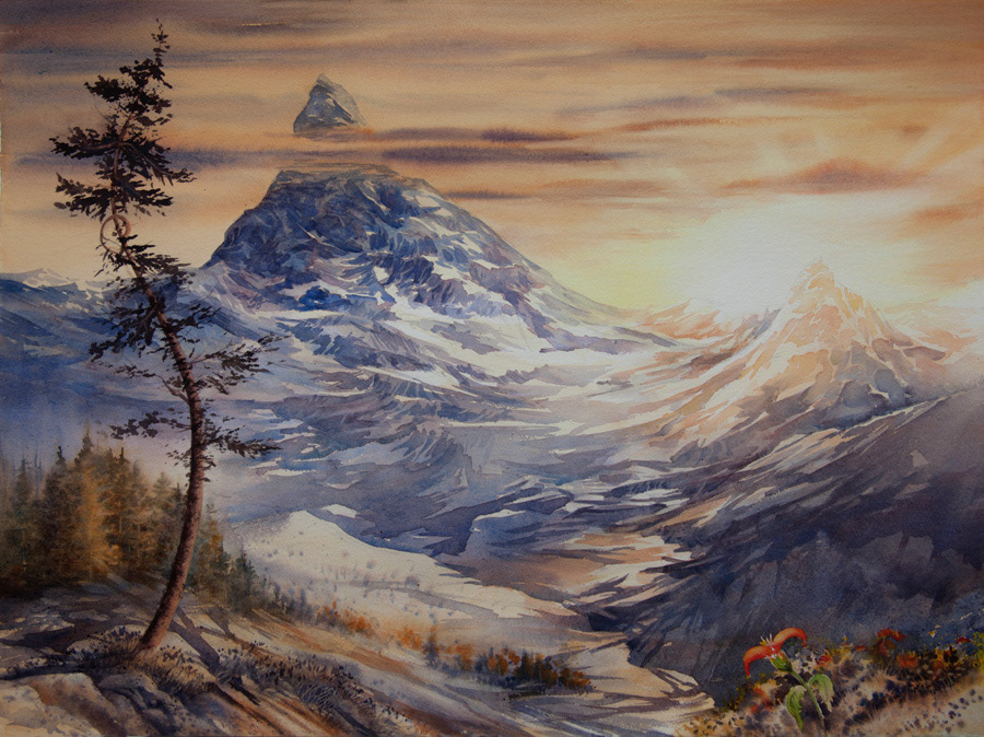 Eternity, watercolor, 56 x 76 cm, 2018