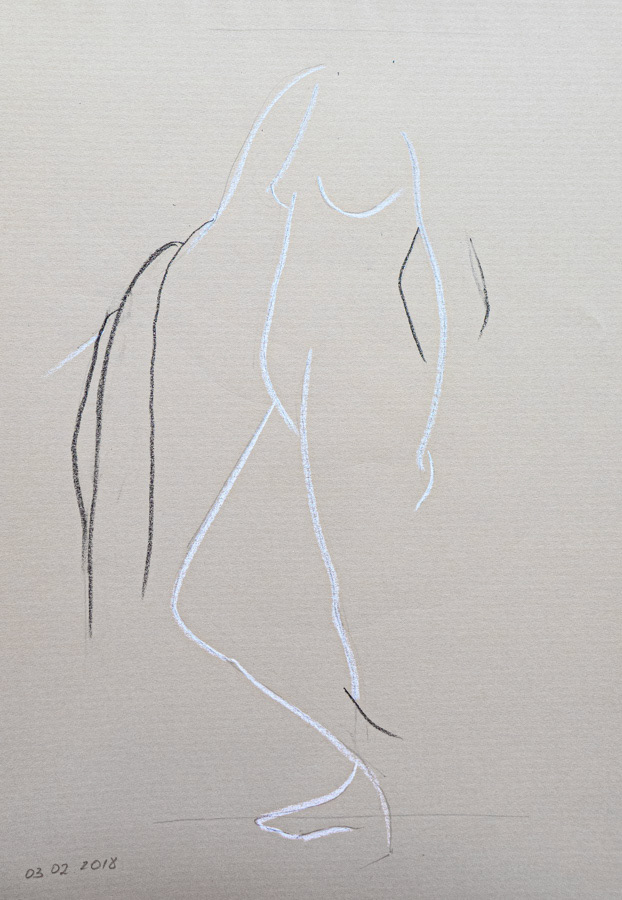 Model 7, pastel, 30 x 20 cm, 2018