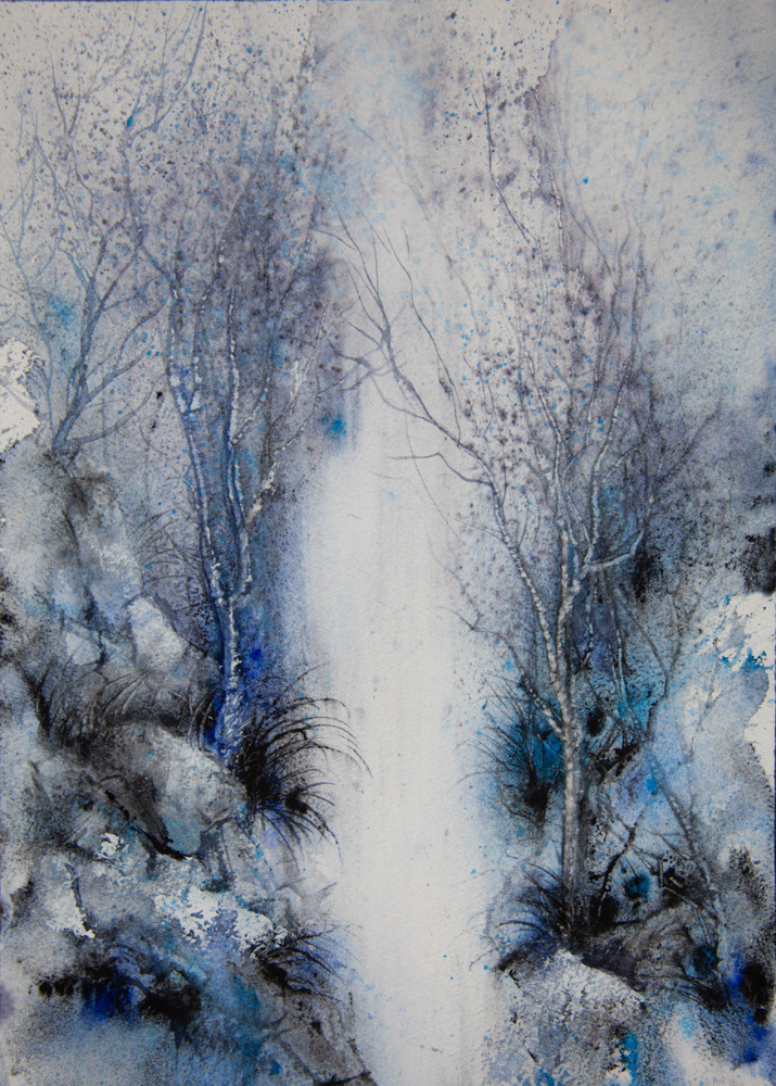 Touch, watercolor, 36 x 26 cm, 2024