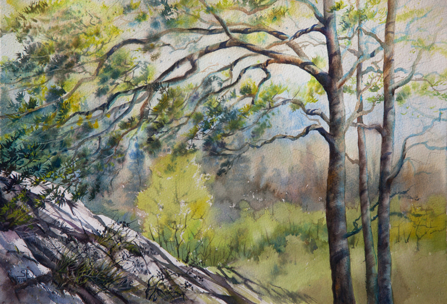 Family, watercolor, 38 x 56 cm, 2018