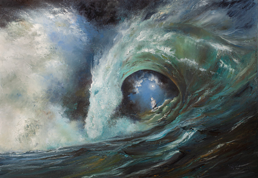 Spirit of the Ocean, oil on canvas, 70 x 100 cm, 2022