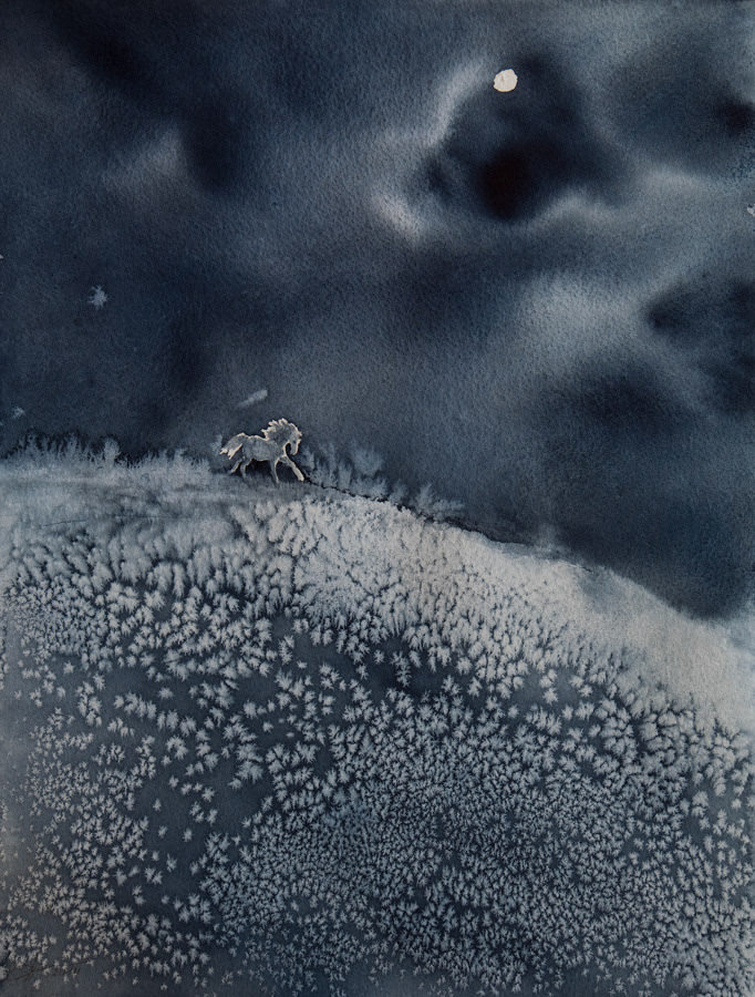 Moongalop, watercolor, 40 x 30 cm, 2016