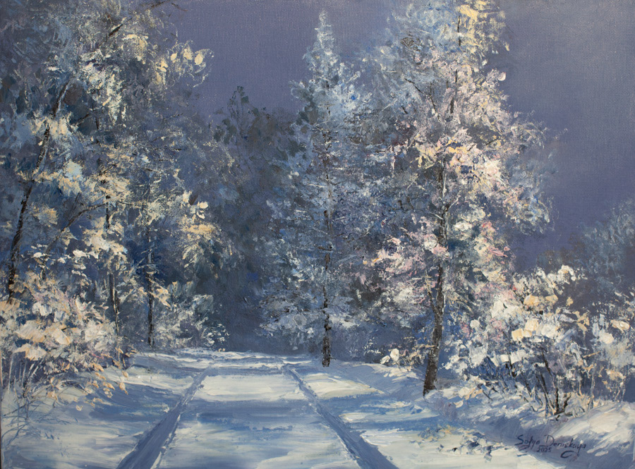 Magic Winter, oil on canvas, 30 x 40 cm, 2025