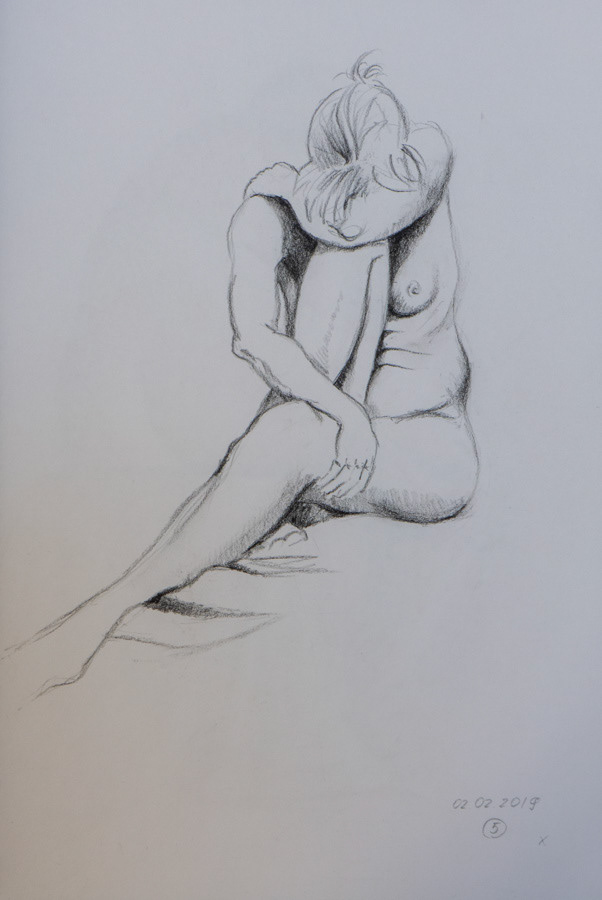 Sadness, charcoal pencil, 32 x 21 cm, 2019