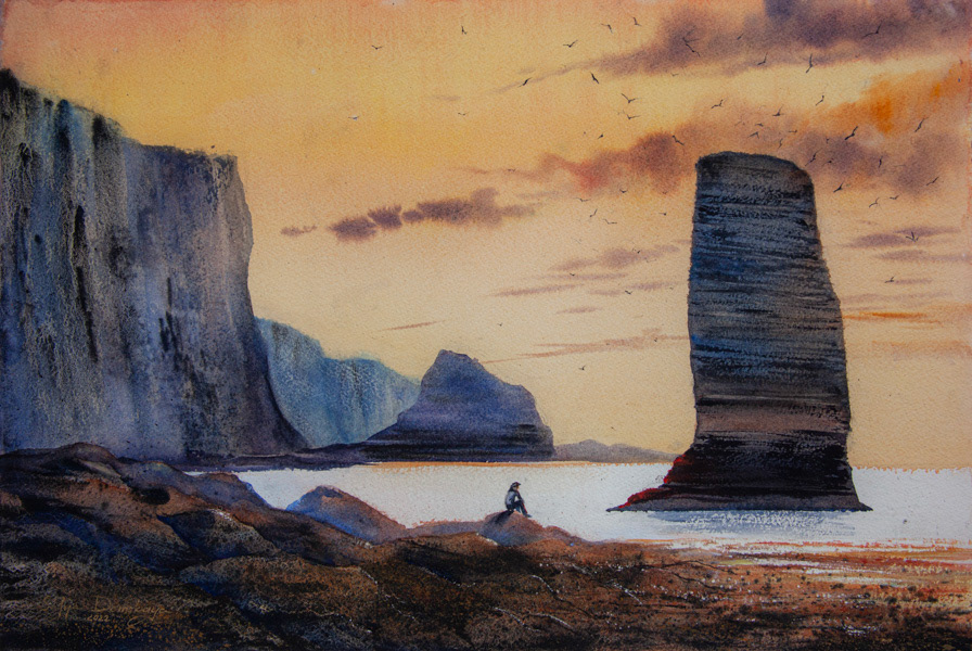 Place of Power, watercolor, 38 x 56 cm, 2022