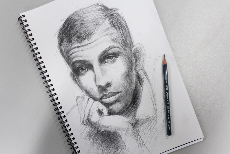Stromae, graphite pencil, 30 x 20 cm, 2019