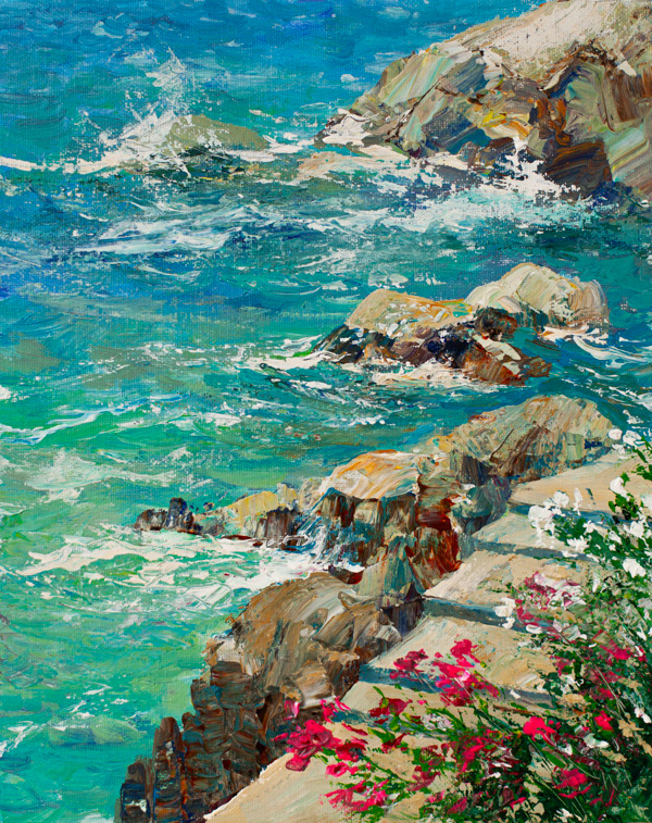 Impression of the Costa Brava, acrylic, 30 x 20 cm, 2025